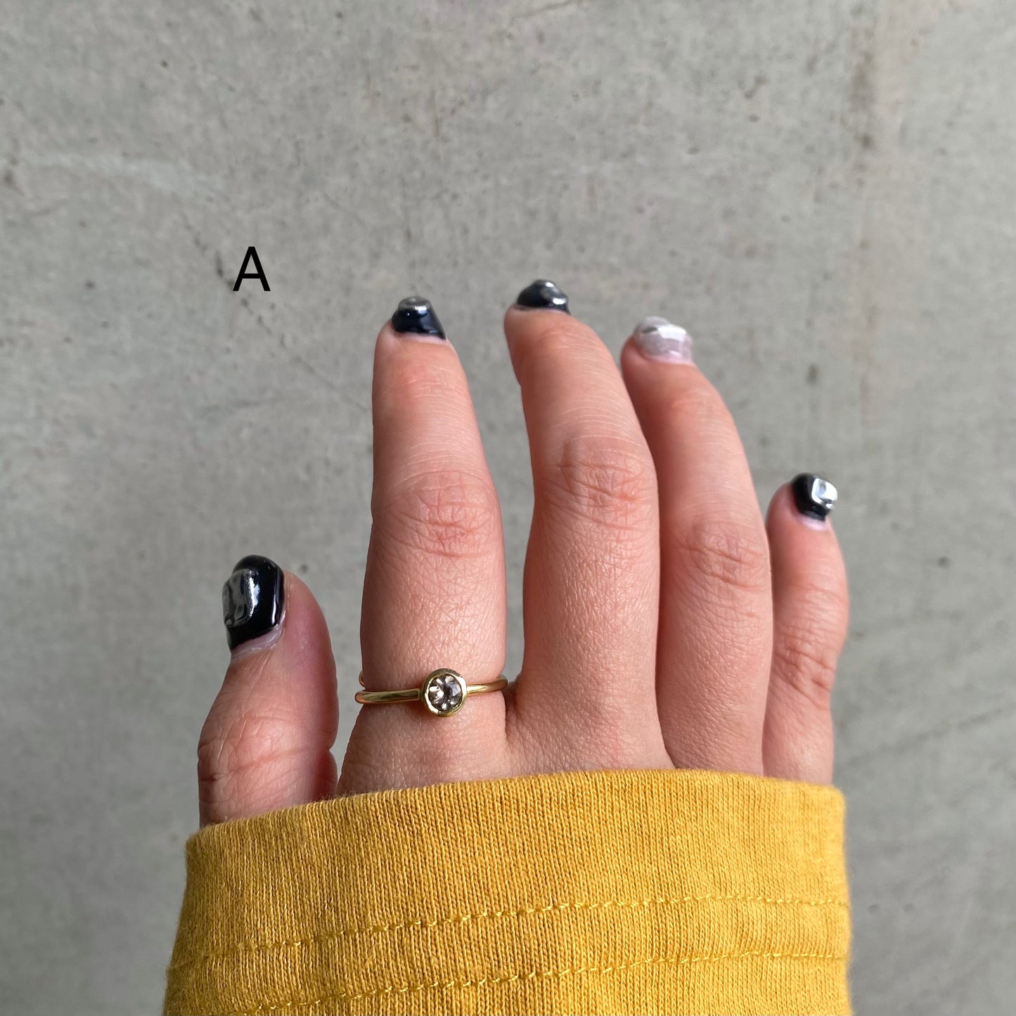 Brass petit ring〈brown〉
