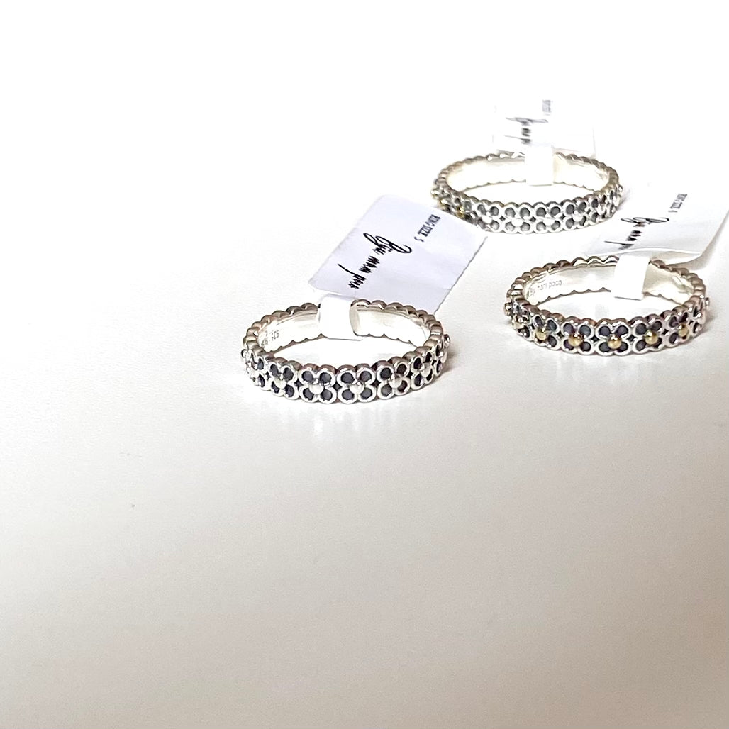 【poco】Silver925×18K plain ring 3