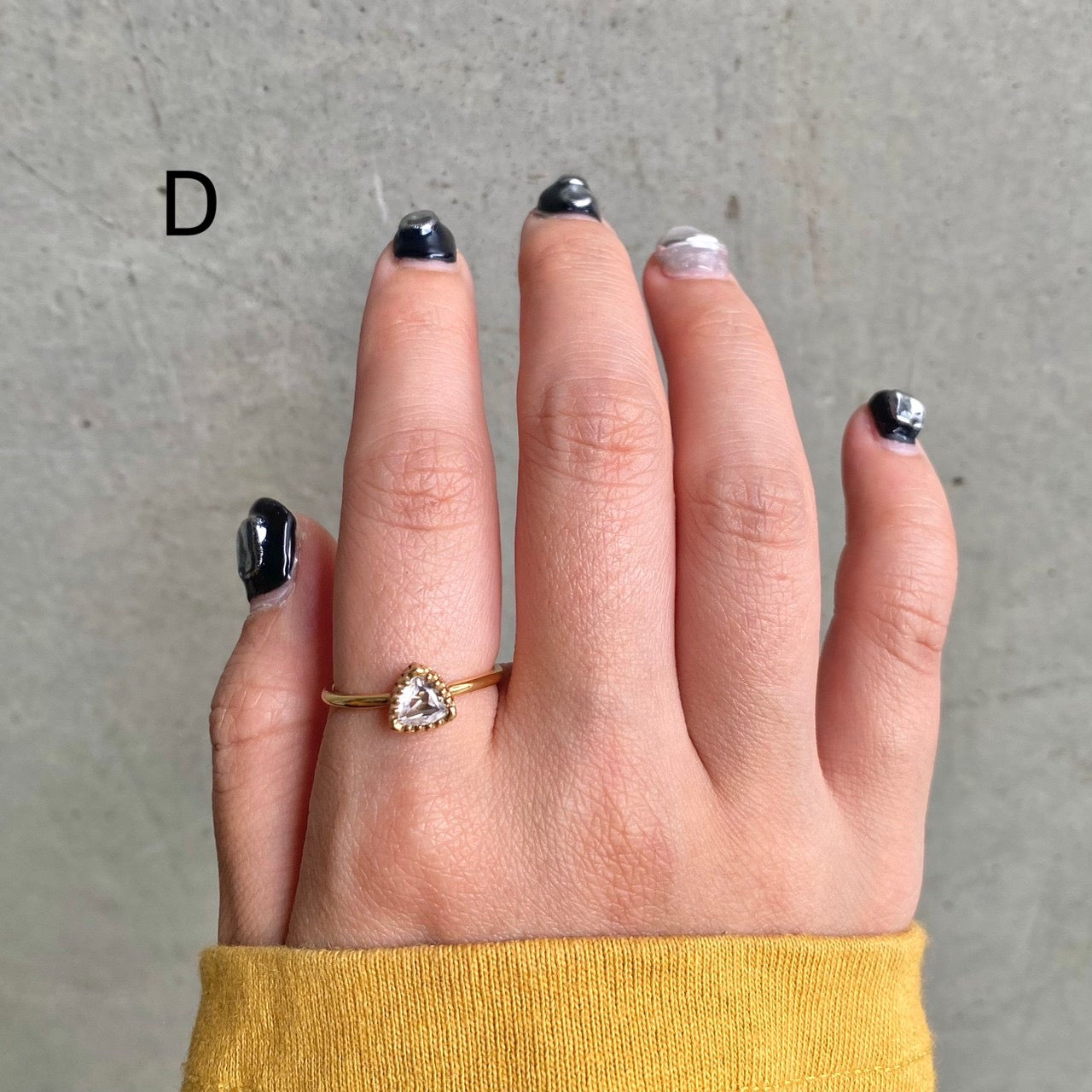 Brass petit ring〈clear〉