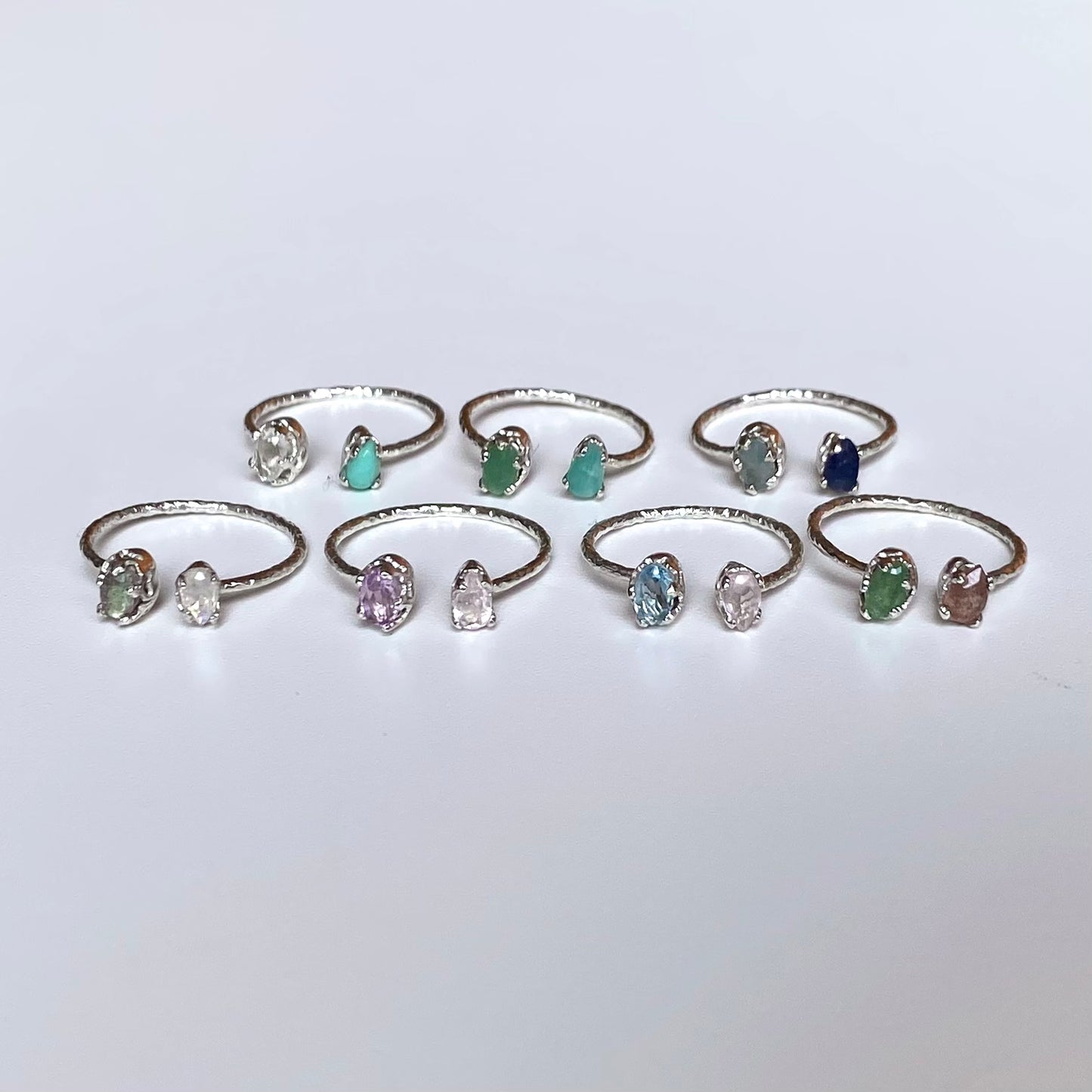 Silver925 2stone ring 7