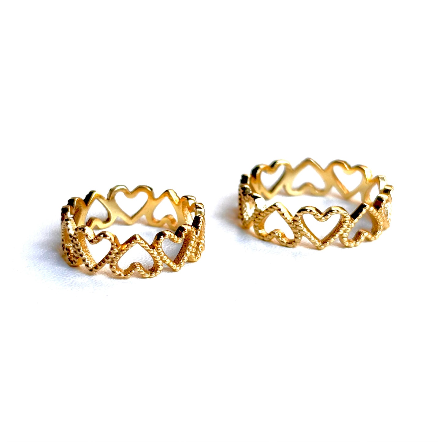 Brass Heart plain ring 4