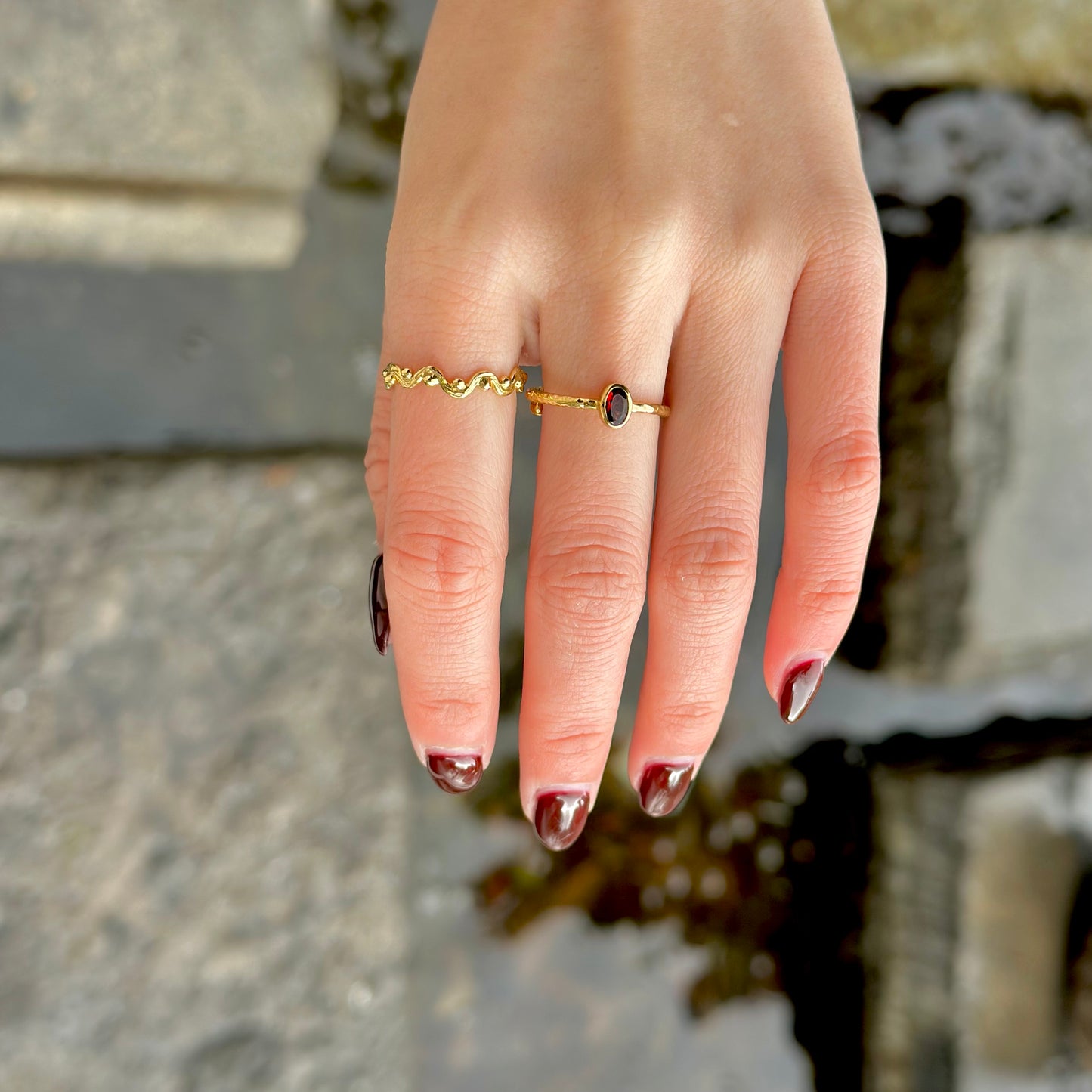 Brass petit ring 54