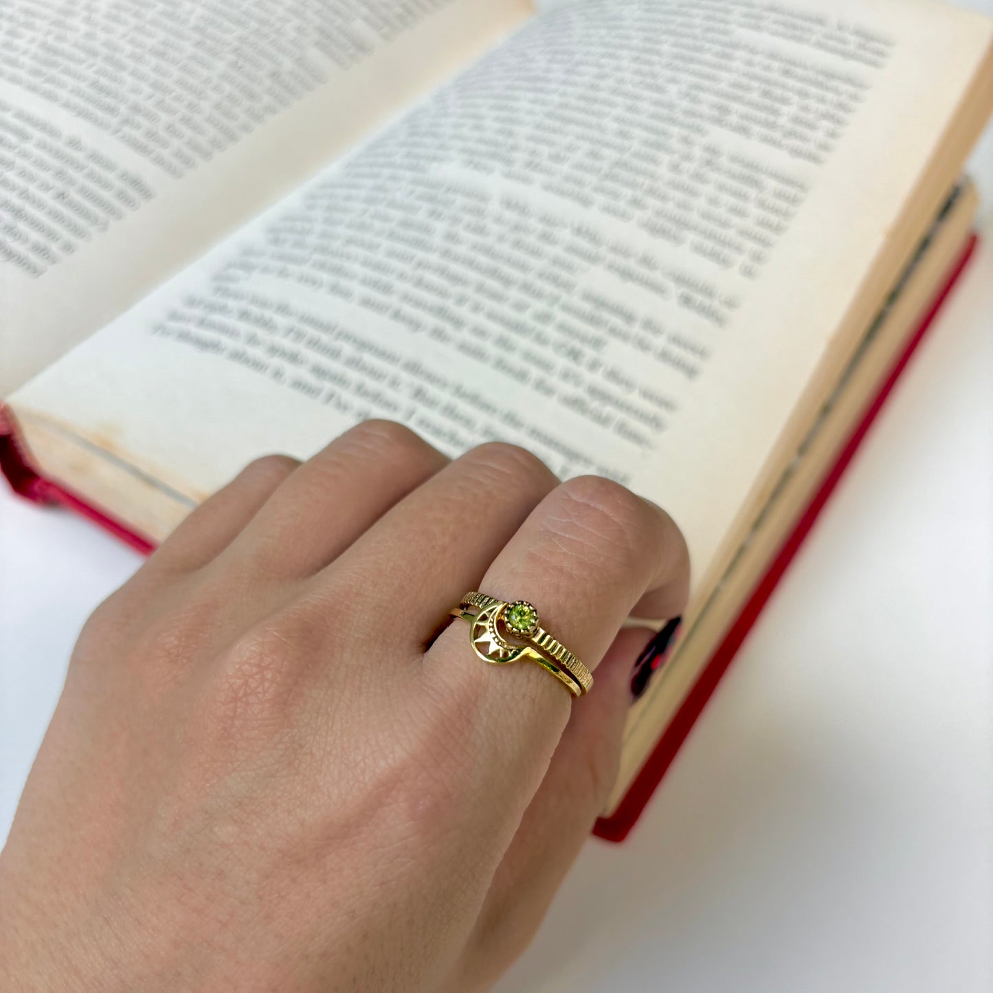Brass Moon plain ring