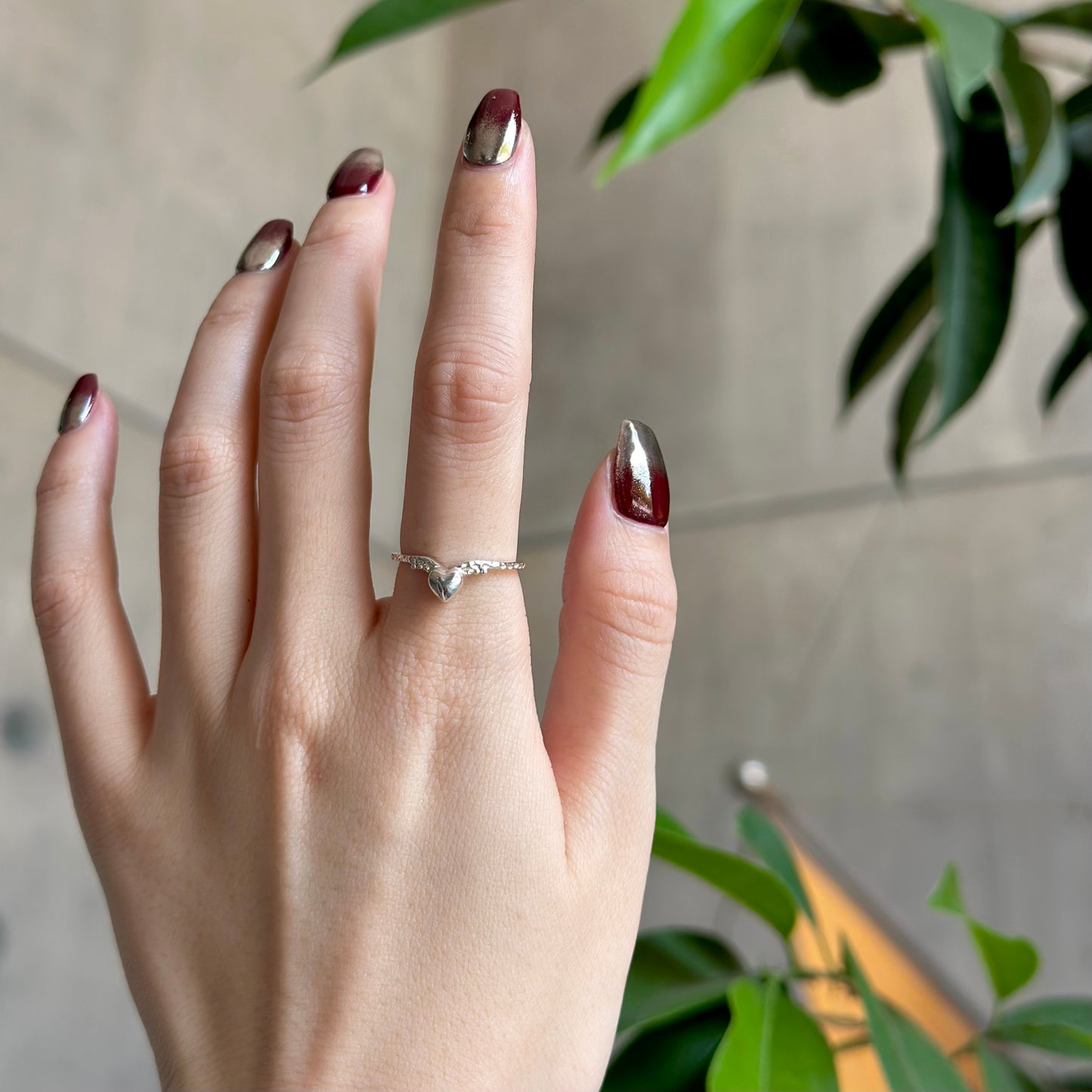 Heart plain ring 24