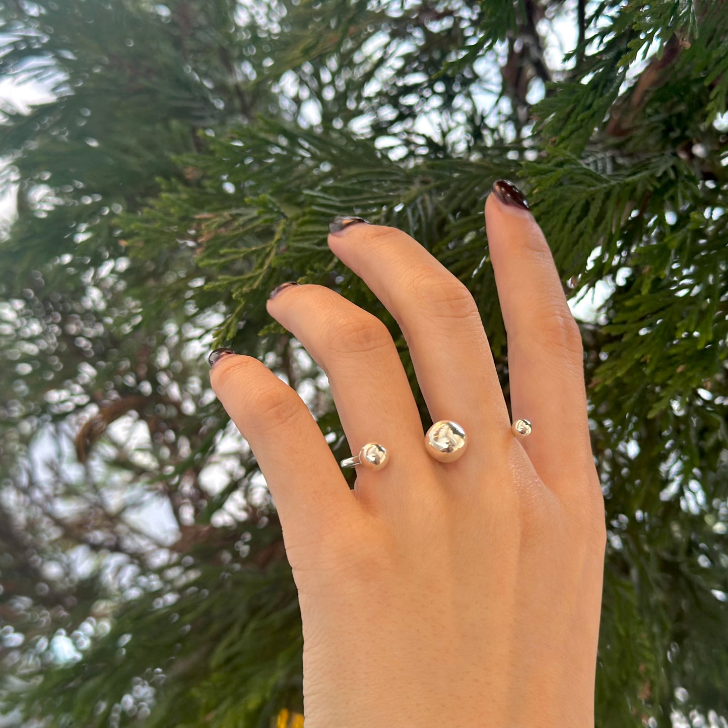 Silver925 2finger ring 3