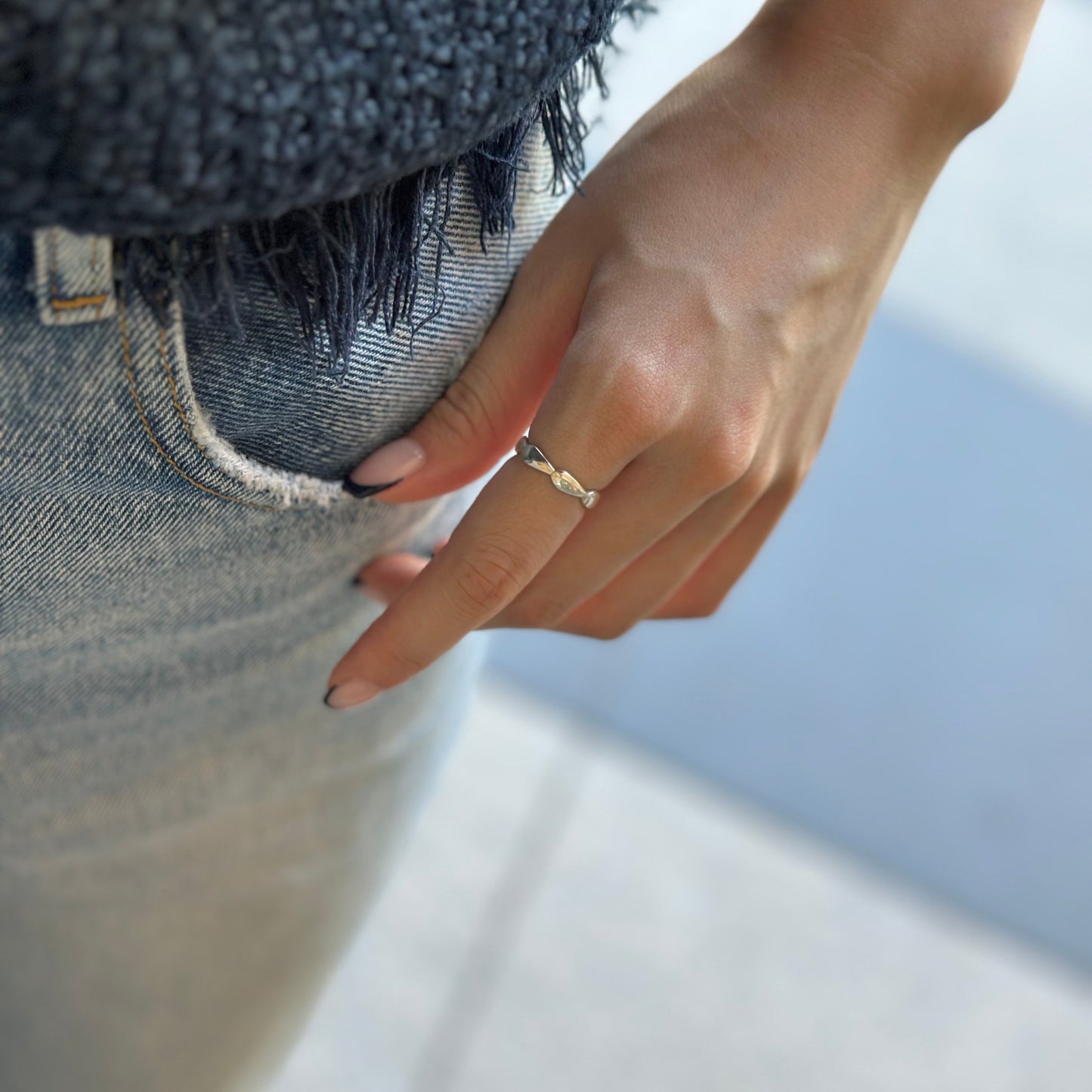 Silver925 plain ring 70