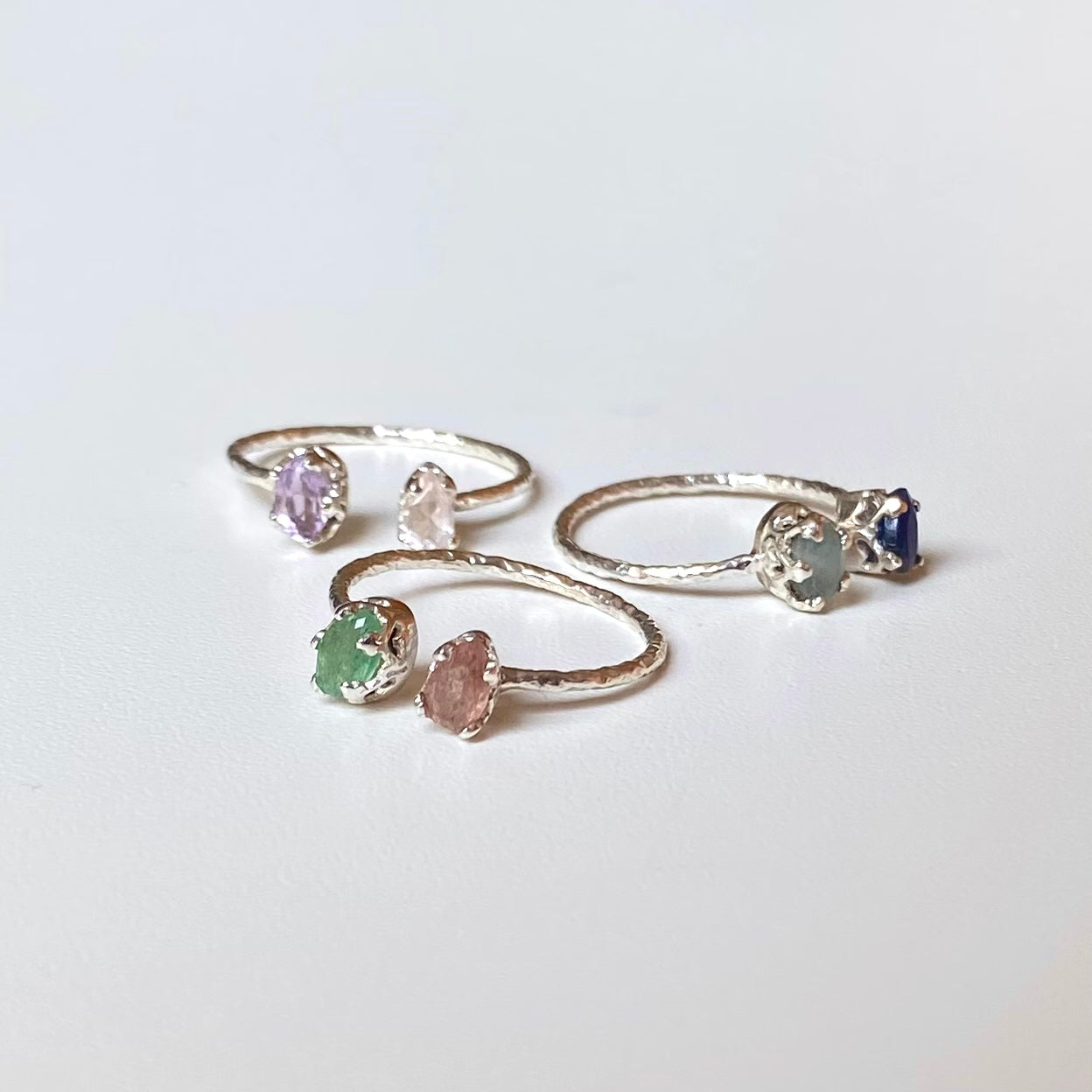 Silver925 2stone ring 7