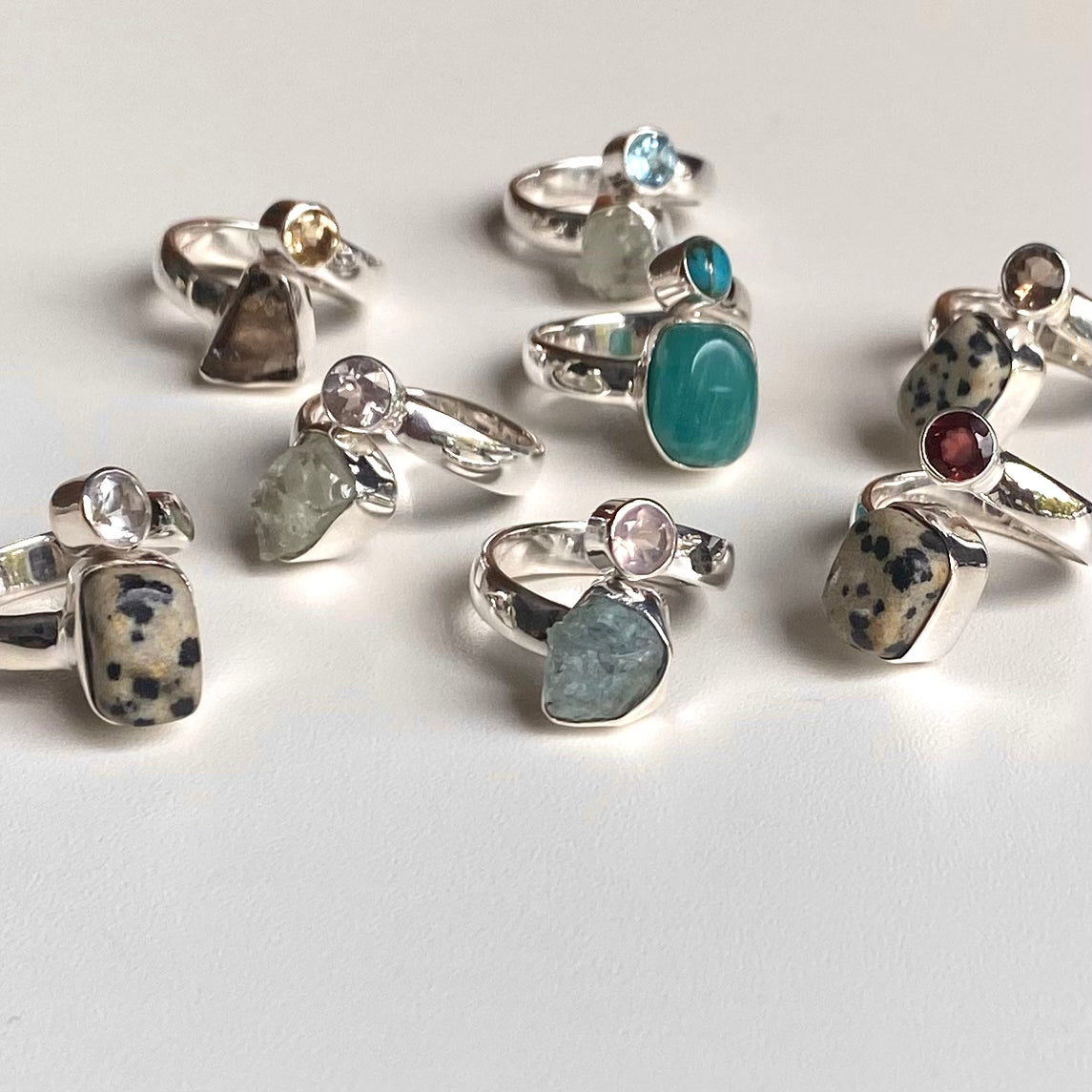 Silver925 2stone ring 15