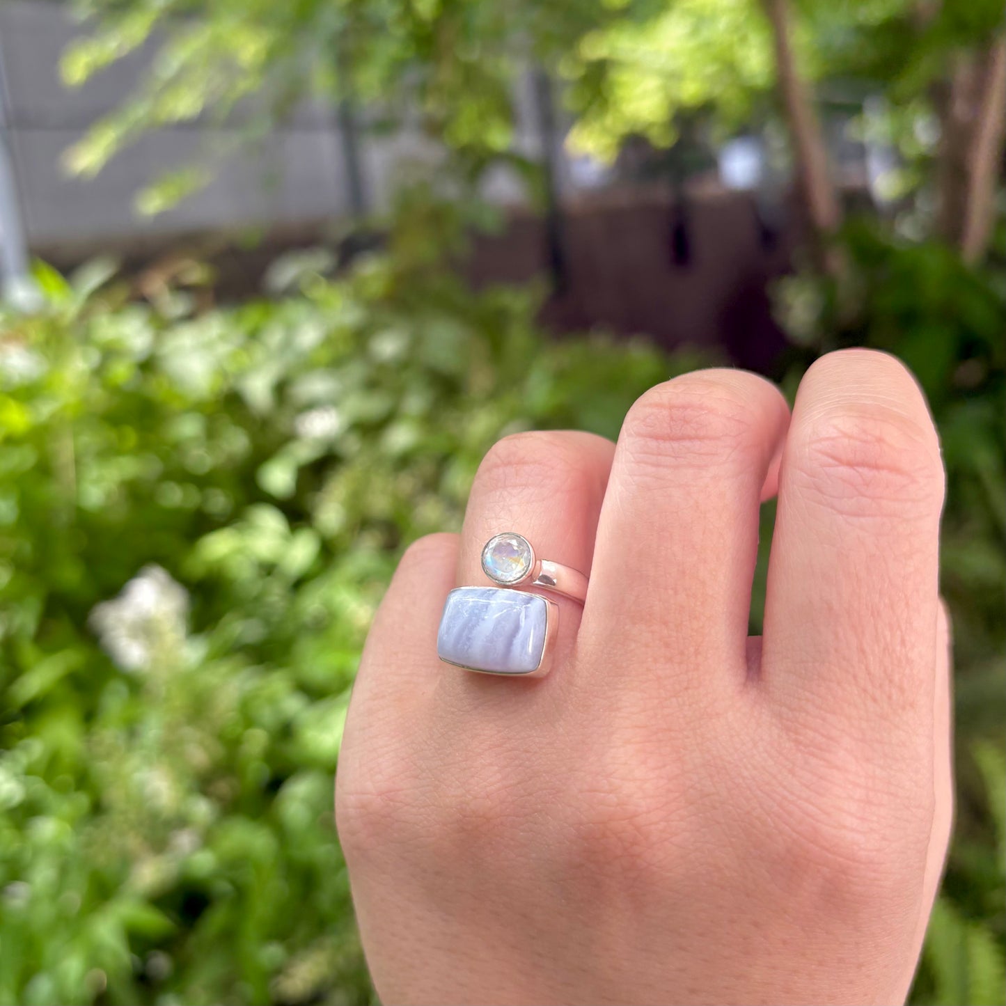 Silver925 2stone ring 8