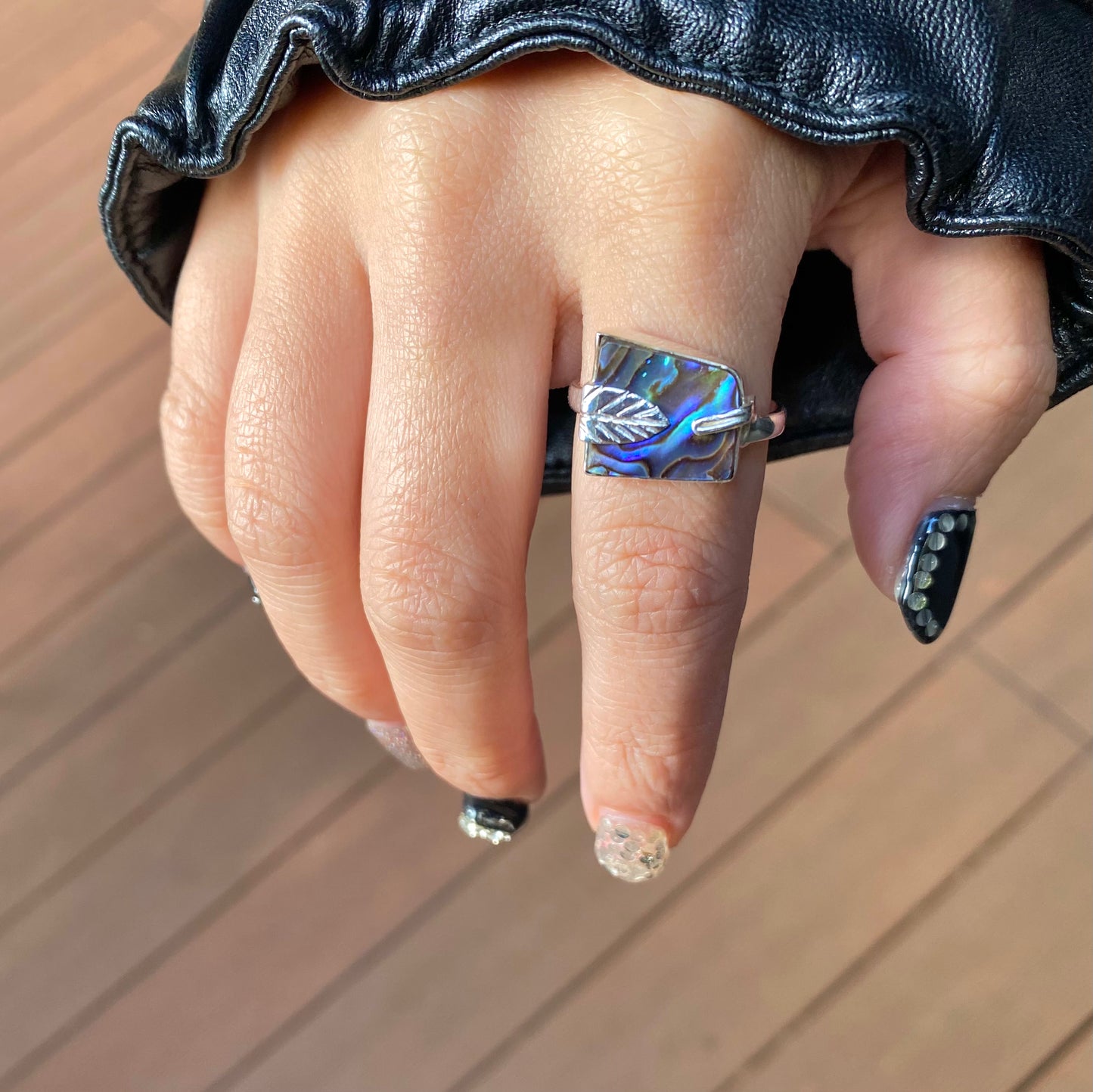Abalone shell ring 4
