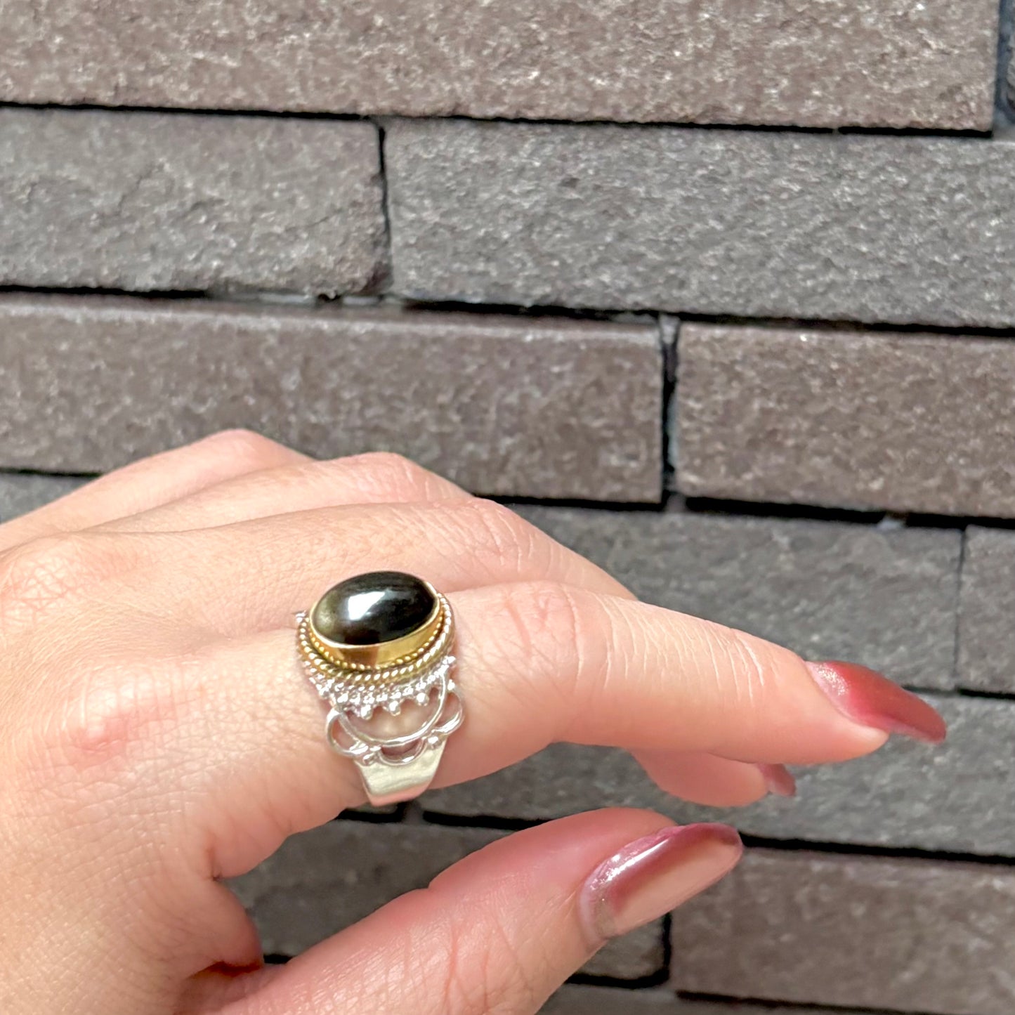 Connect ring〈 Black & Gold 〉