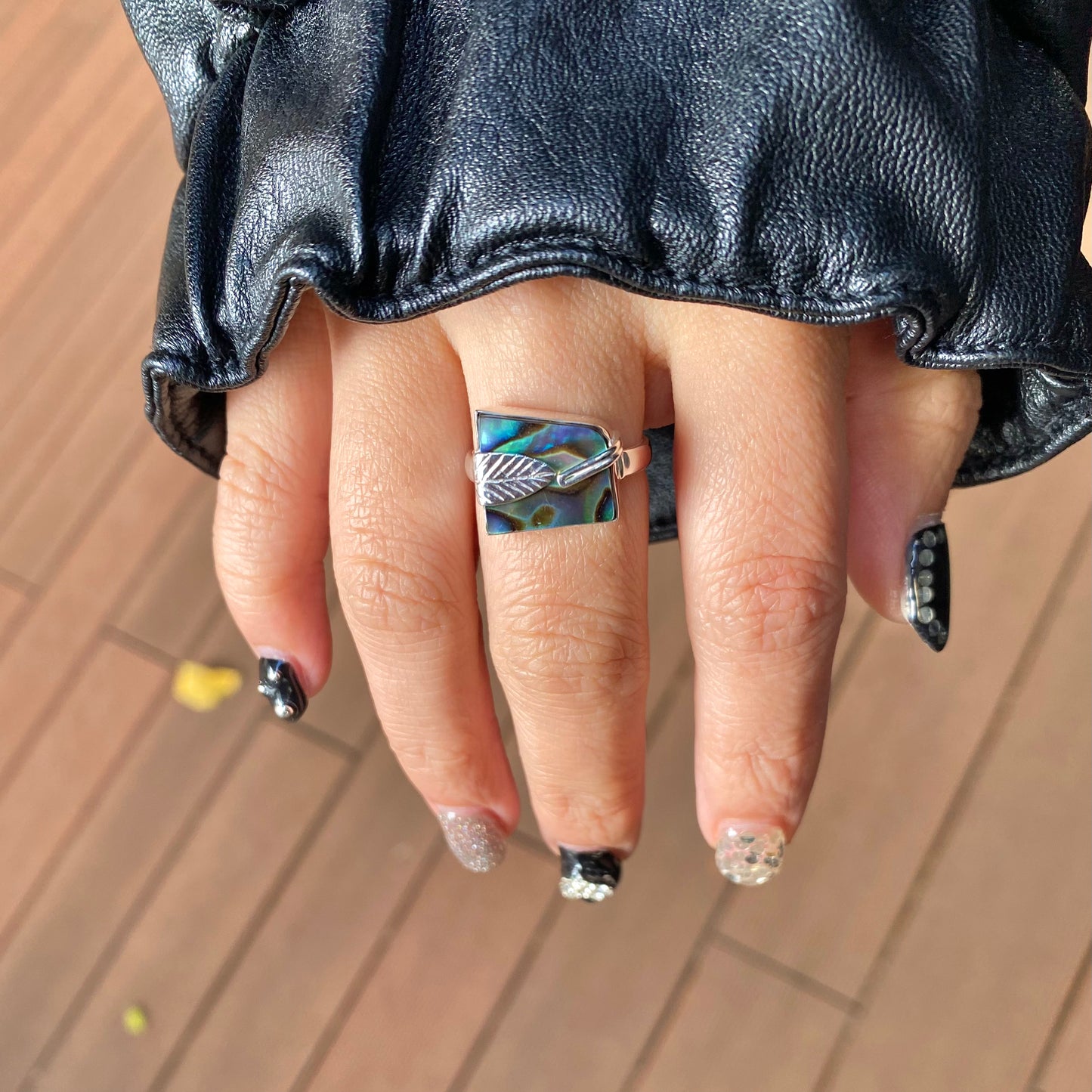 Abalone shell ring 4