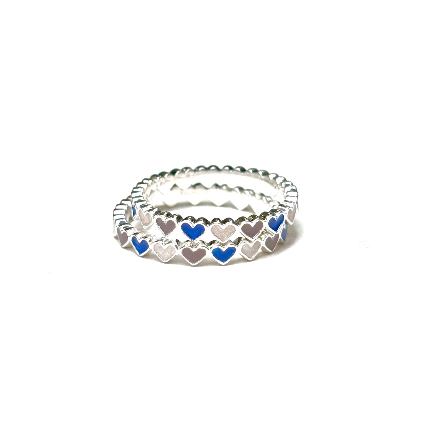 Heart enamel ring 4