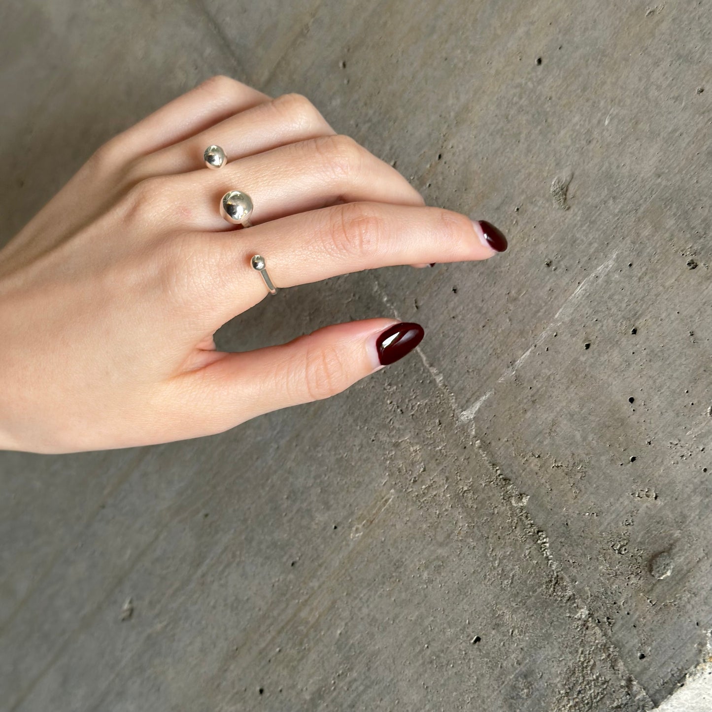Silver925 2finger ring 3