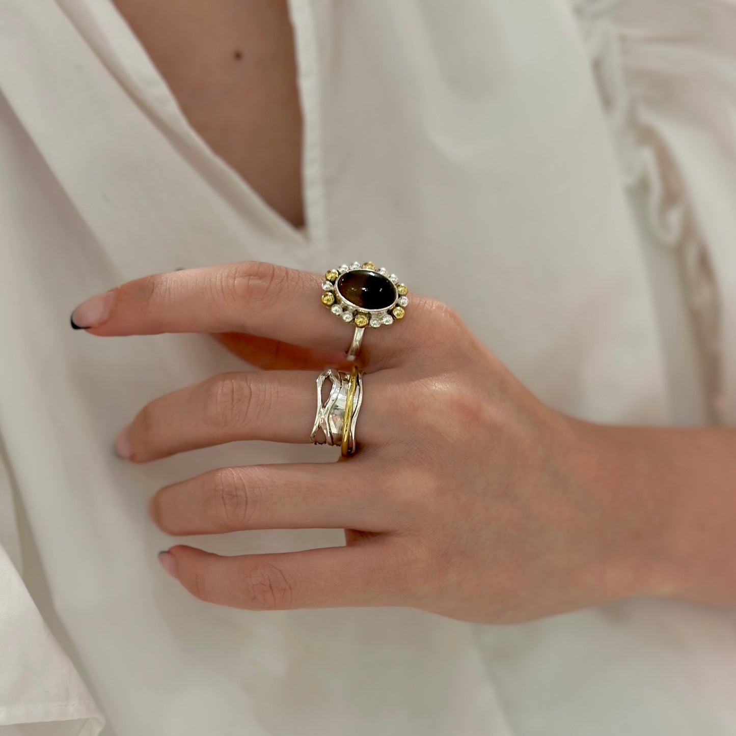 Silver925×Brass design ring
