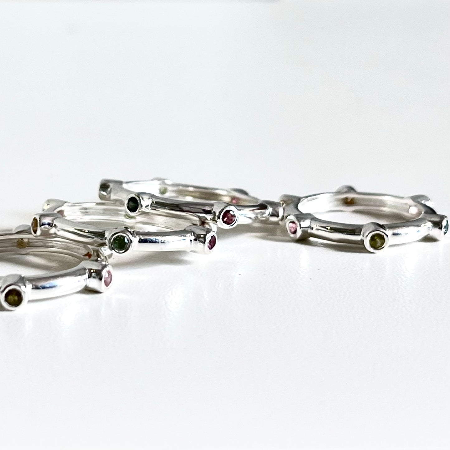 Multi tourmaline ring