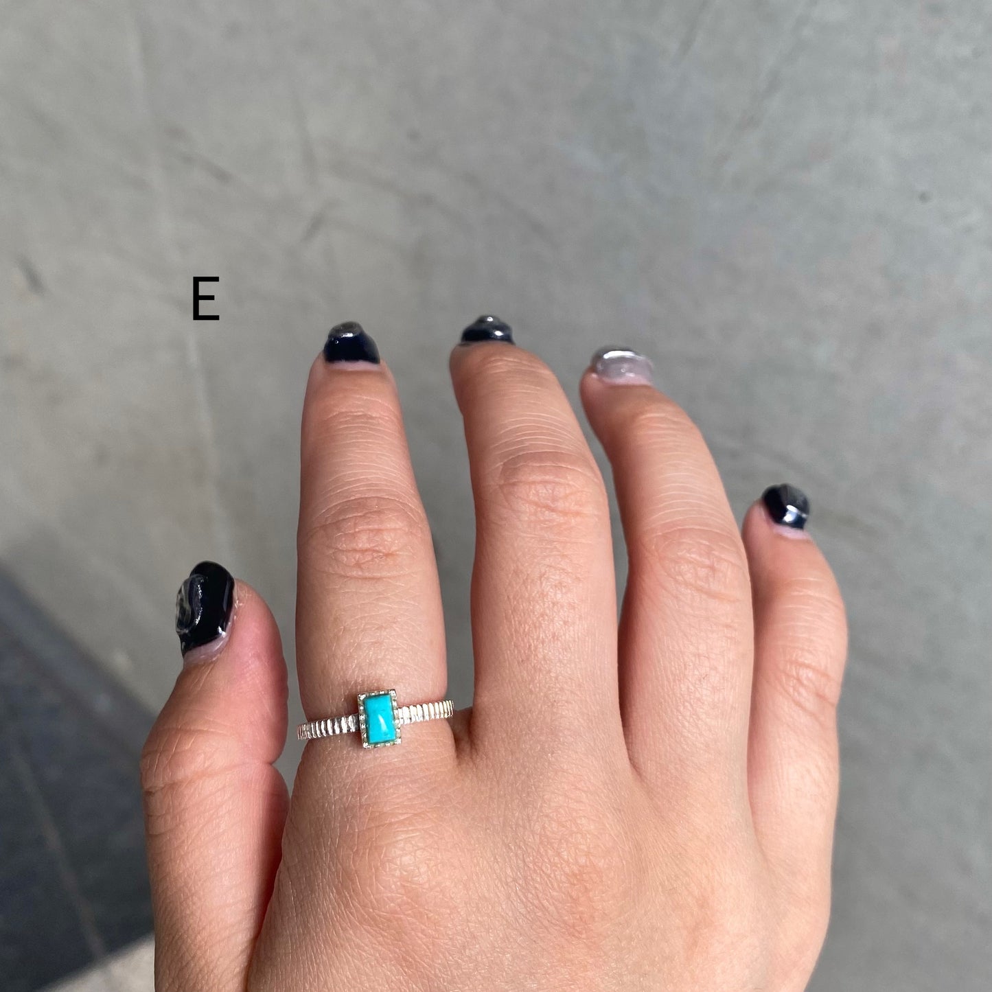 Silver925 petit ring〈blue〉