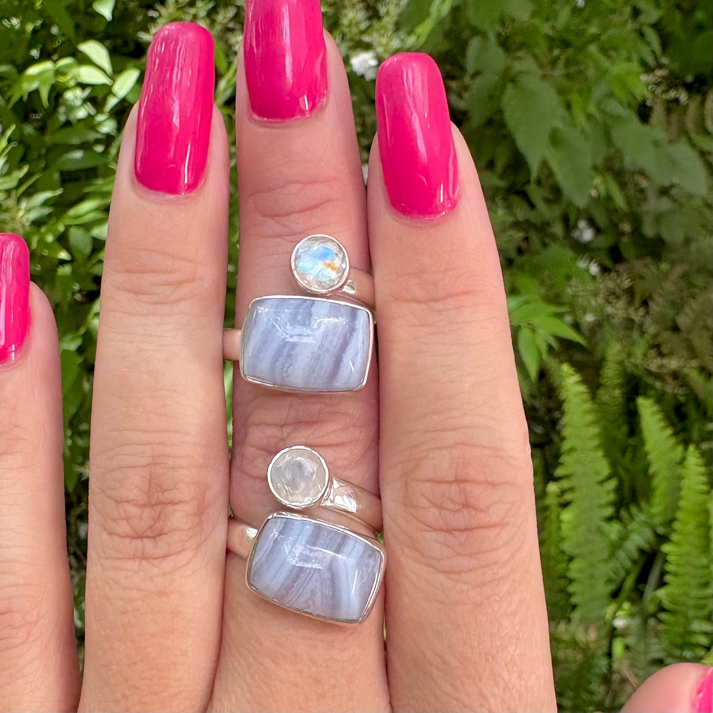 Silver925 2stone ring 8