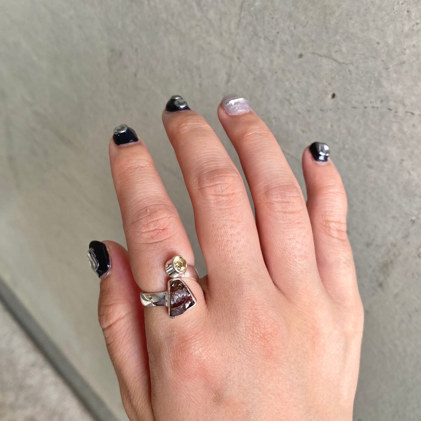 Silver925 2stone ring 15