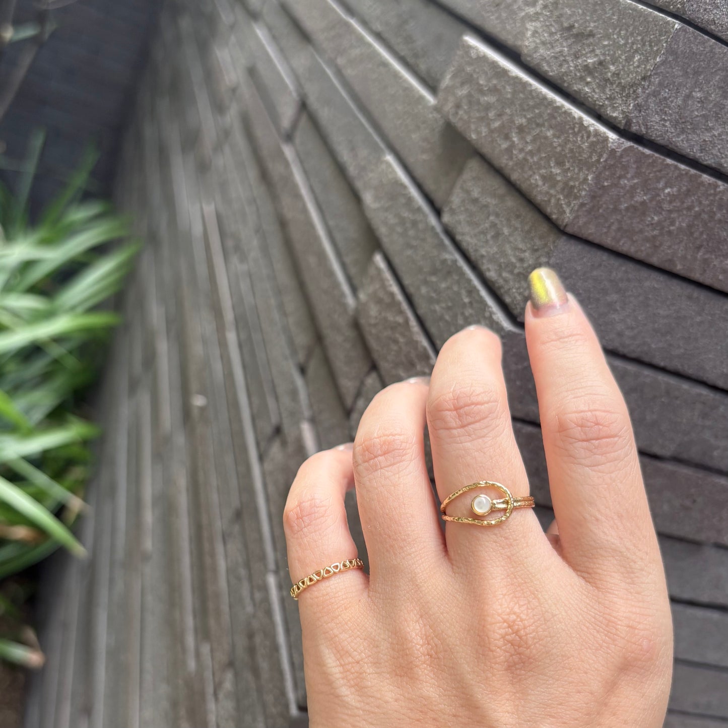 Brass design ring 7