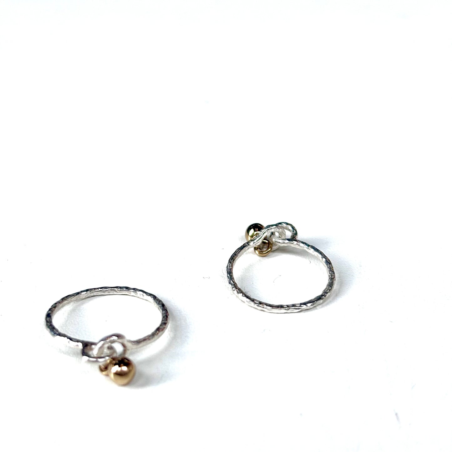 Silver925×Brass plain ring 〈Ball〉20