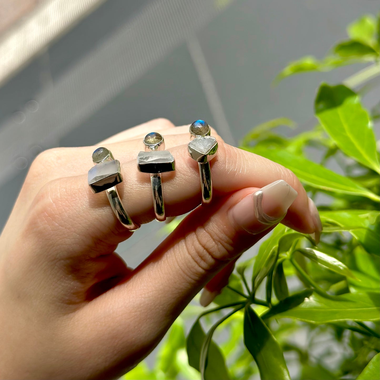 Silver925 2stone ring 8