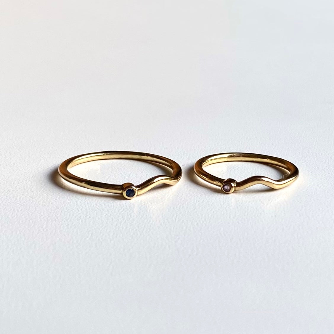 Brass petit wave ring 1
