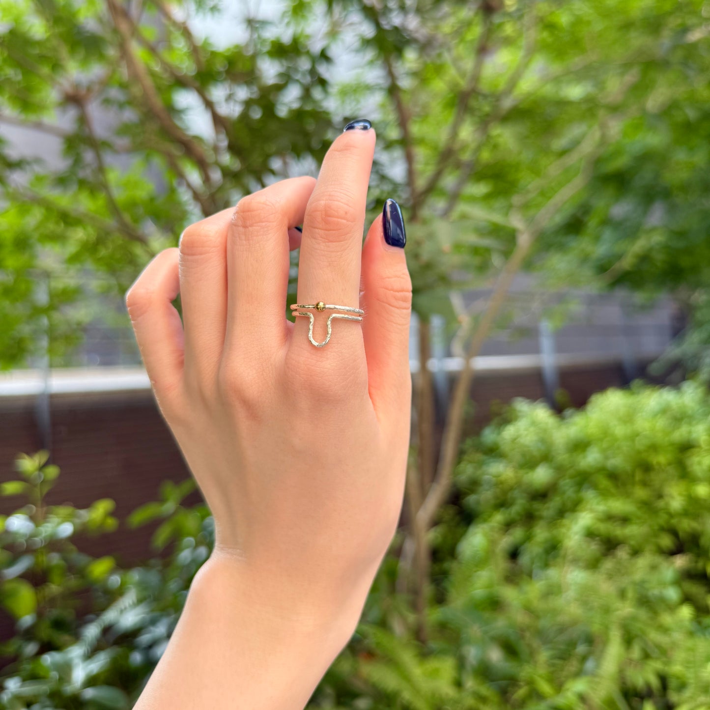 Silver925×Brass plain ring 28