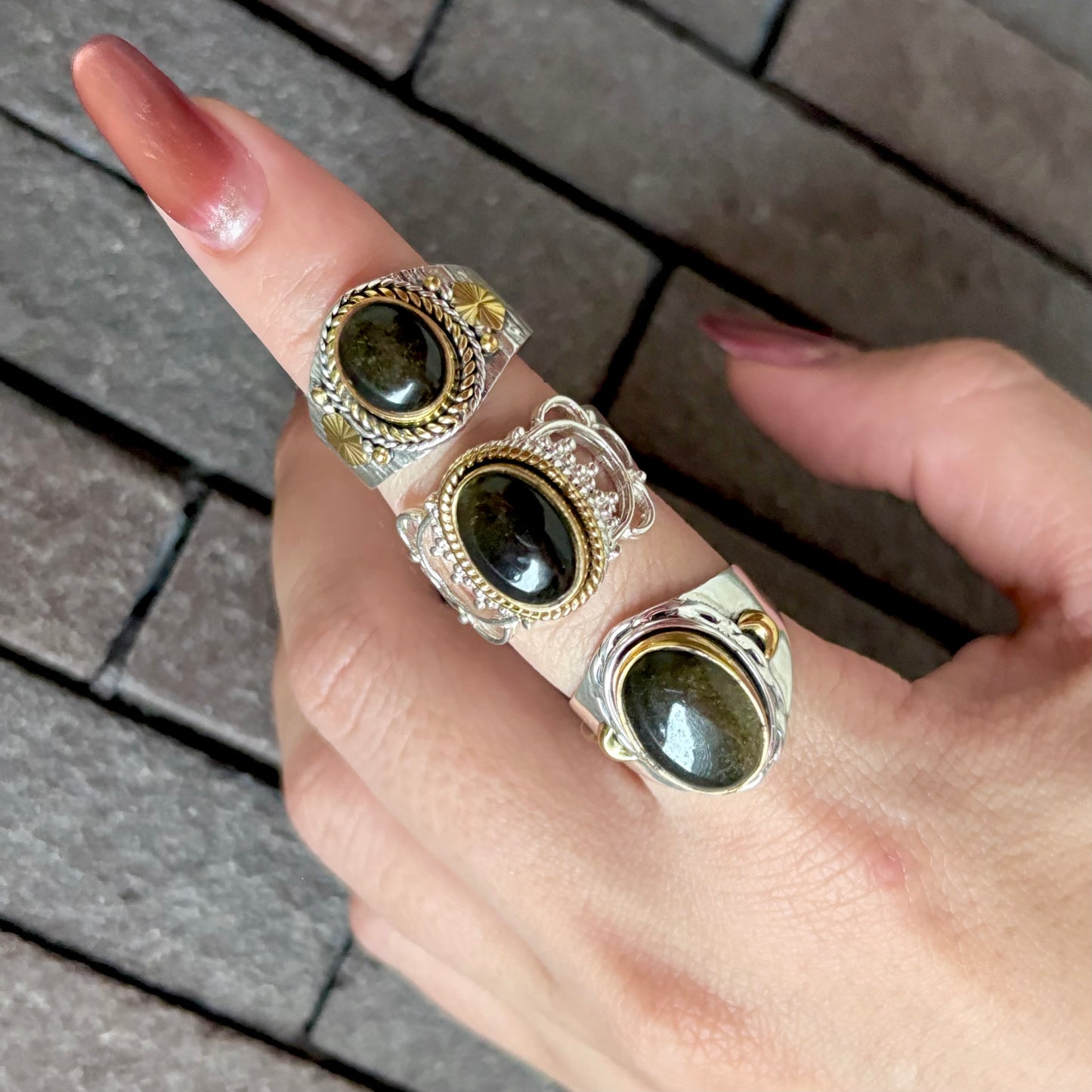 Connect ring〈 Black & Gold 〉