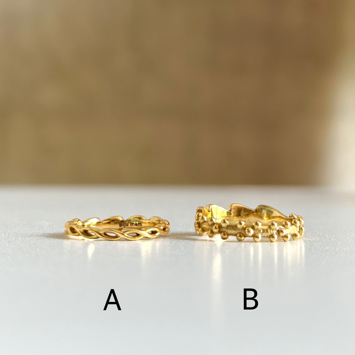Brass half&half ring