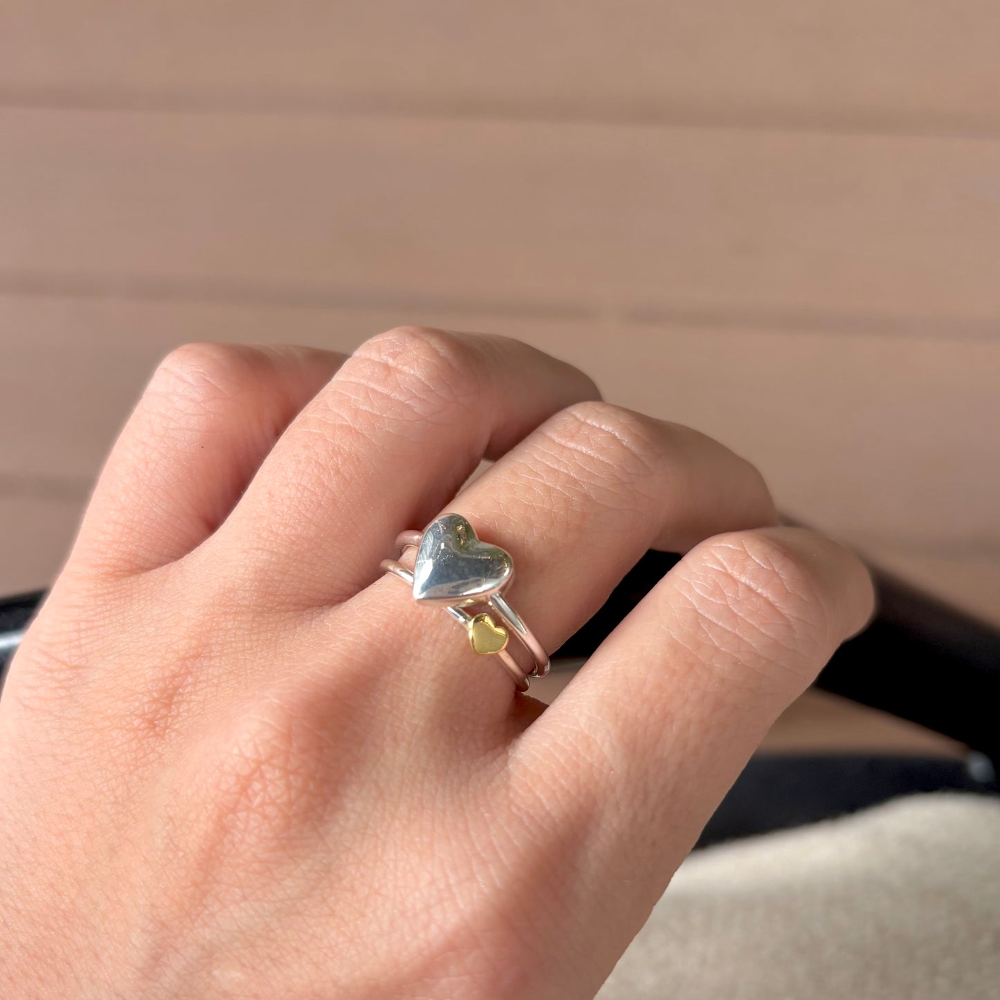 Heart plain ring 34