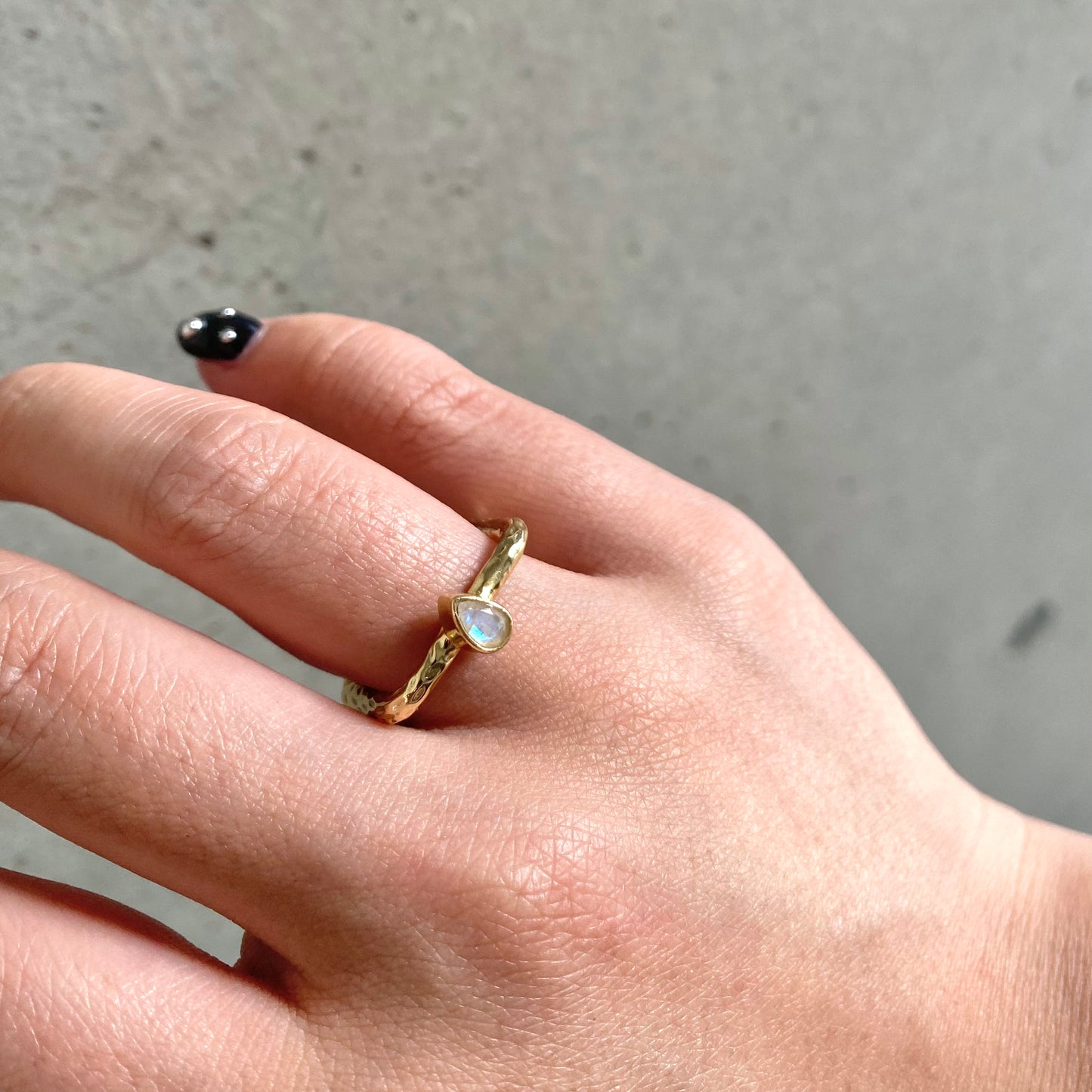 Brass square petit ring 3