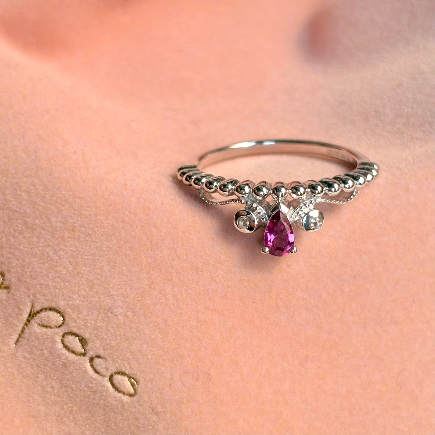 【Biju mam poco】Tiara ring -Rhodolite Garnet-
