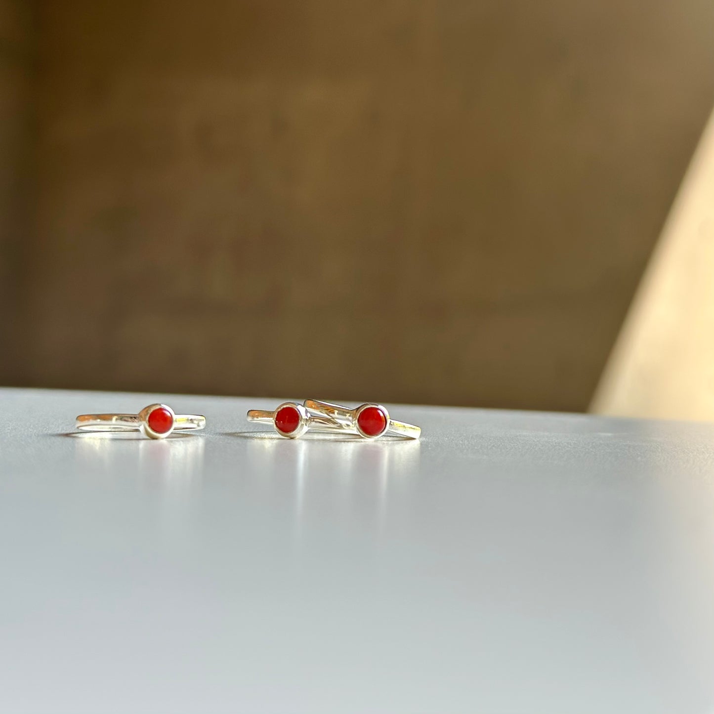 Italy red coral ring 2