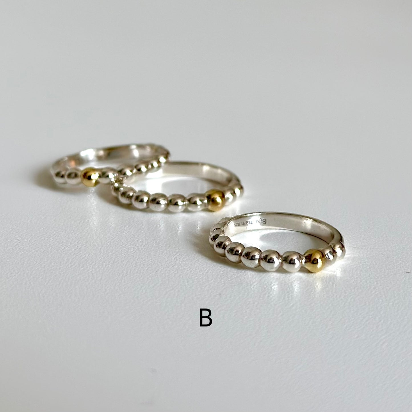 Silver925×Brass plain ring 4