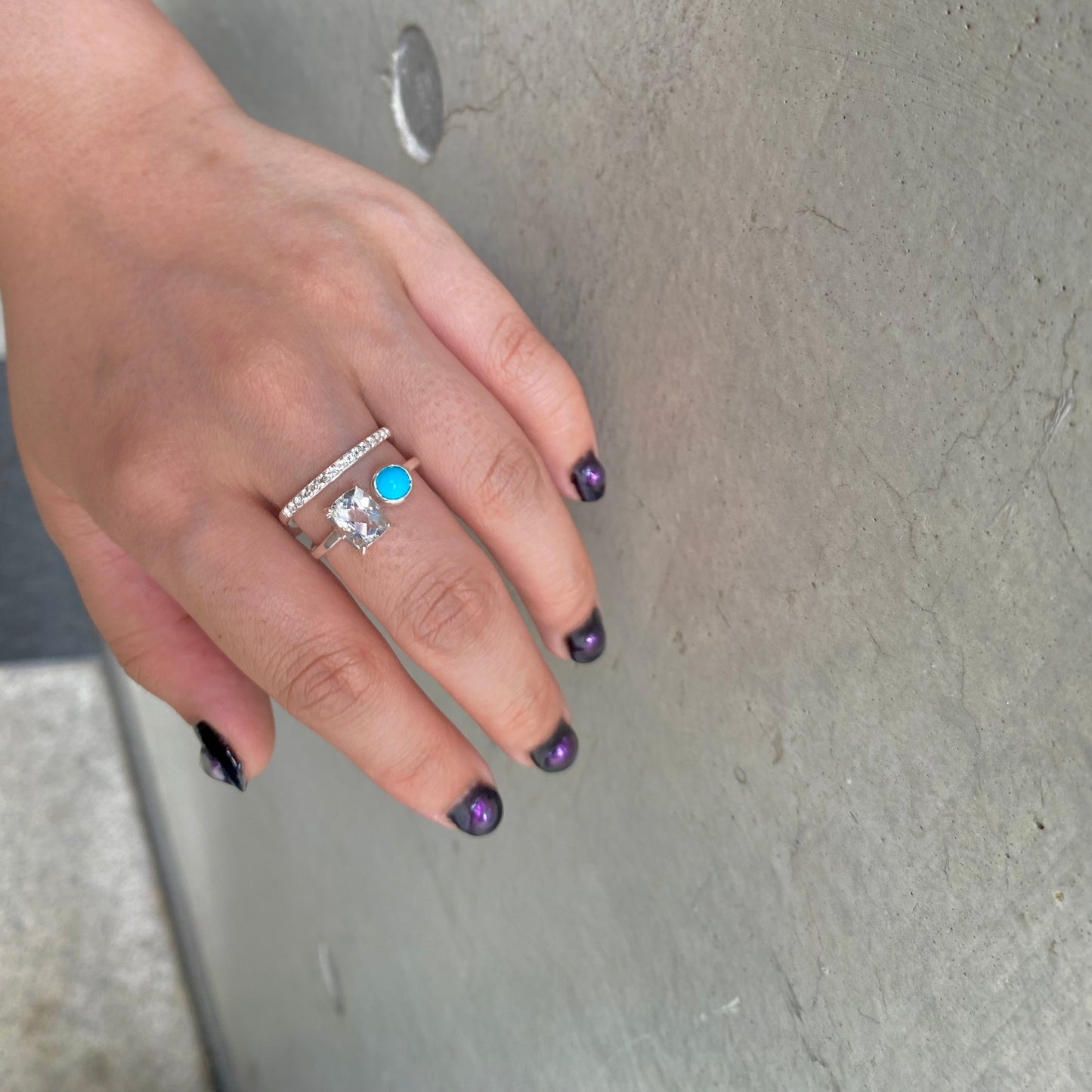 【poco】Turquoise design ring 6