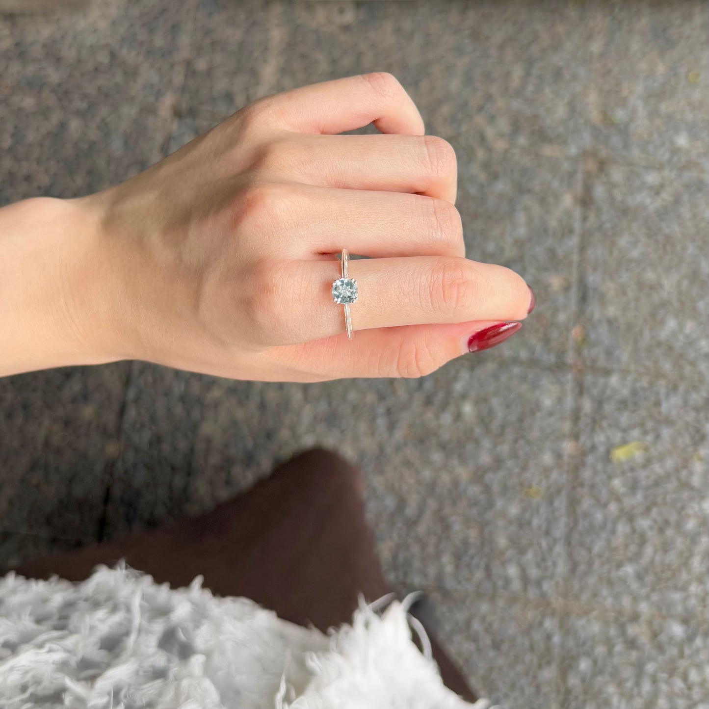 Heart design ring 〈Blue Topaz〉