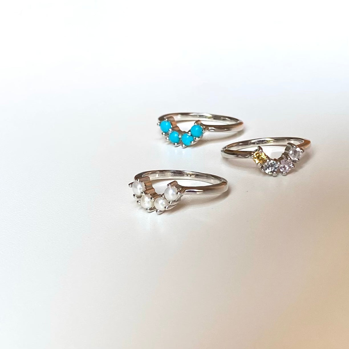Silver925 4stone ring