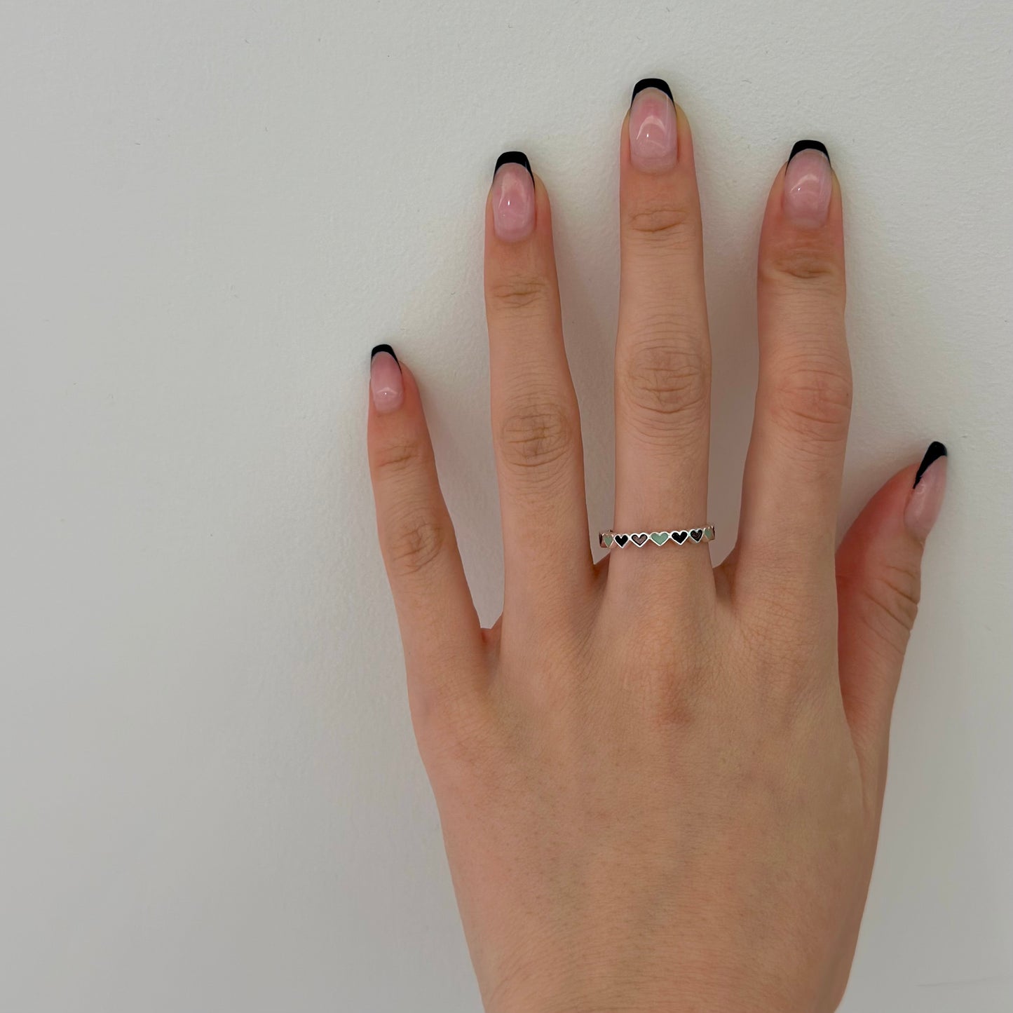 Heart enamel ring 1