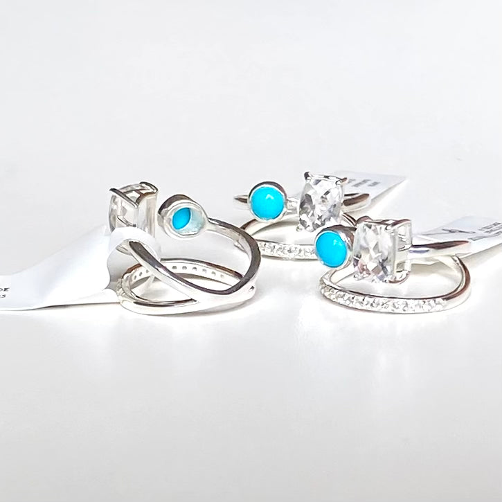 【poco】Turquoise design ring 6