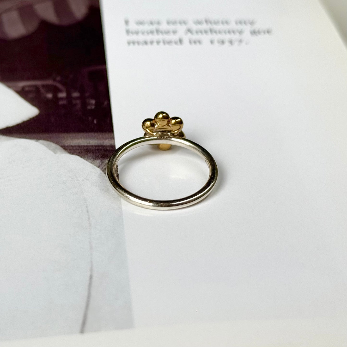 Flower plain ring 4