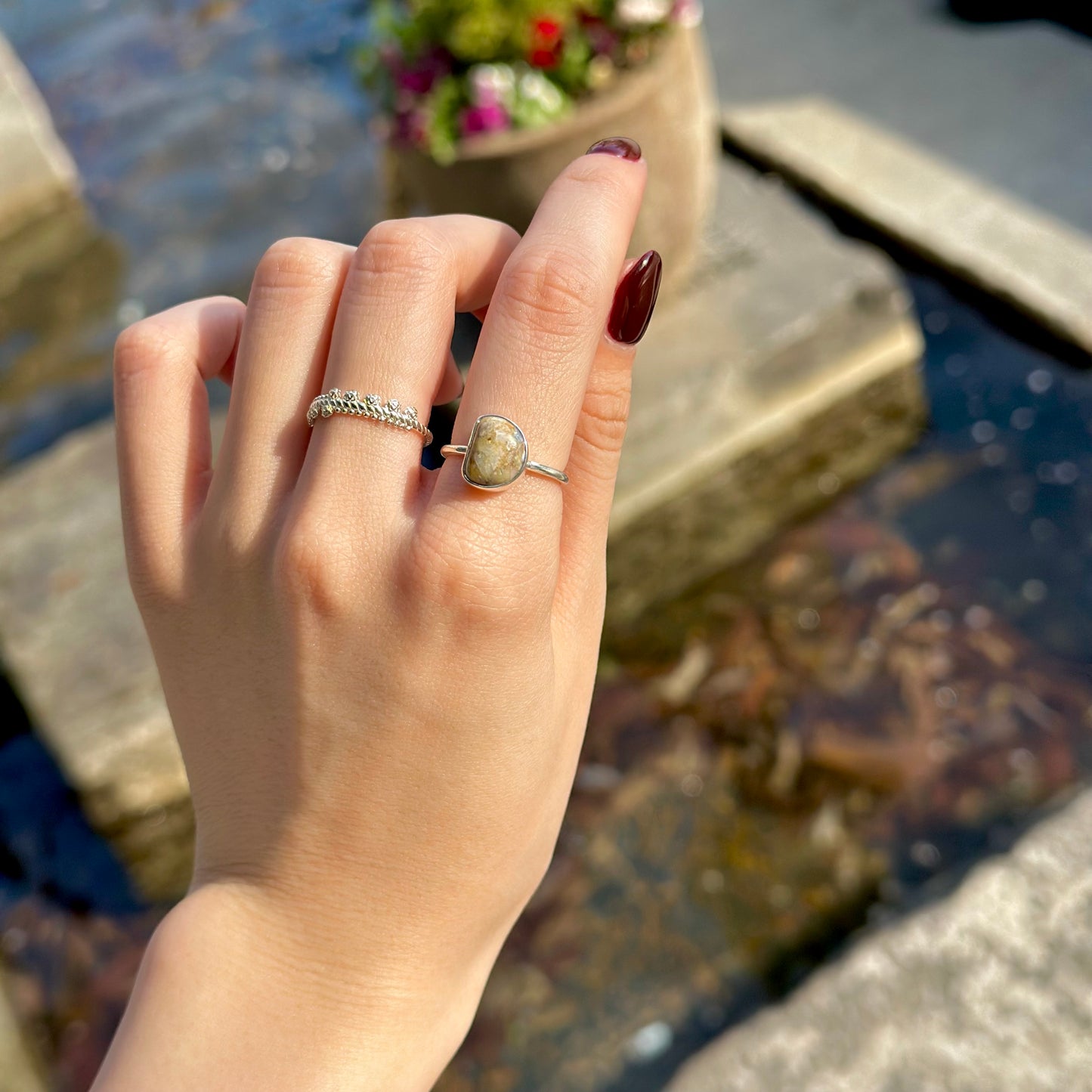 Silver925 1stone ring 24