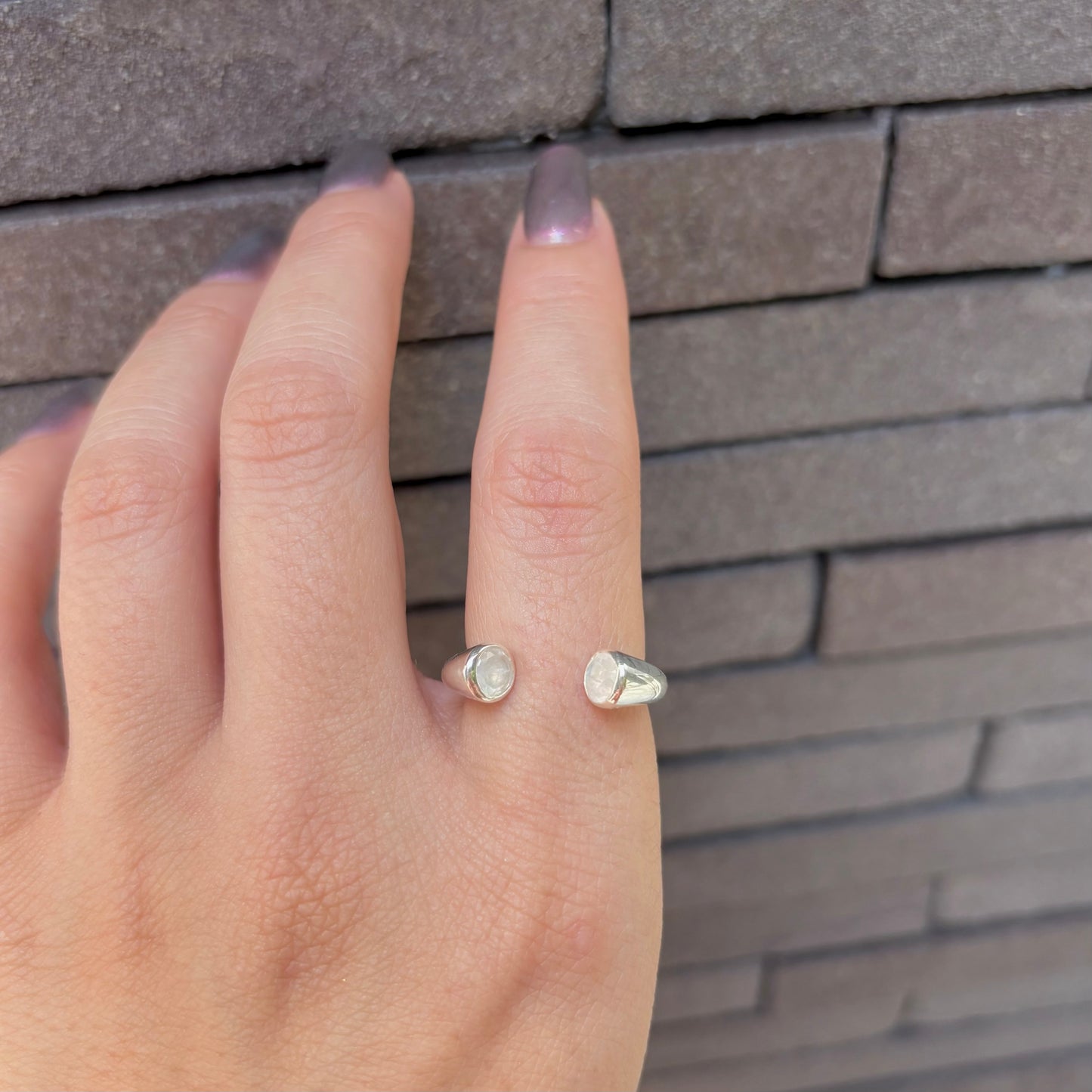 Silver925 2stone ring 19