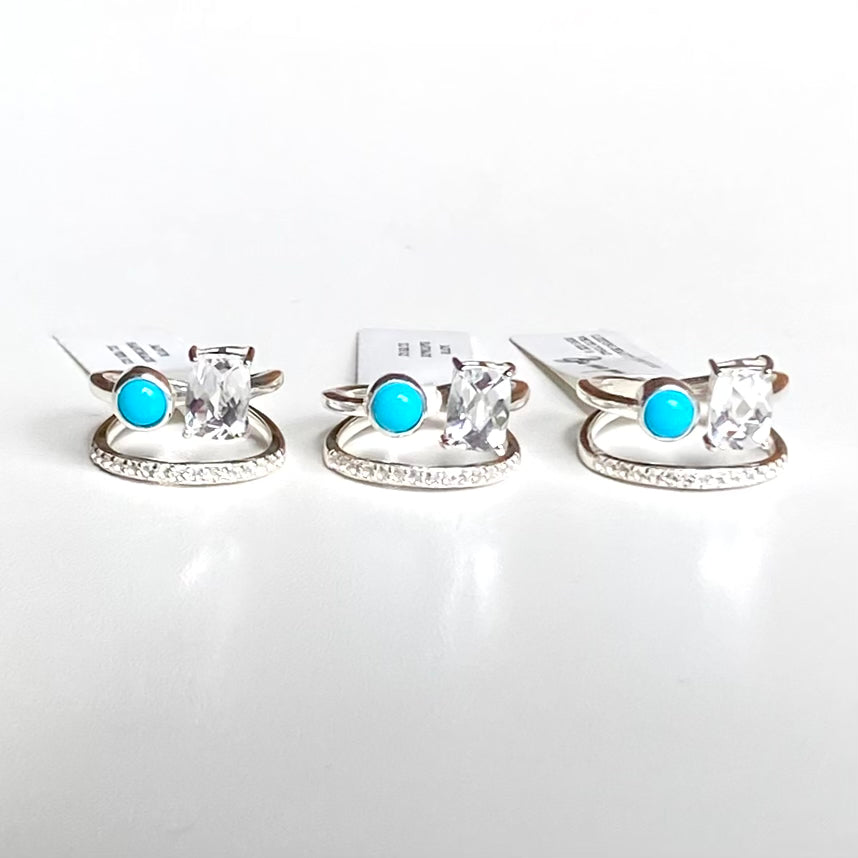 【poco】Turquoise design ring 6
