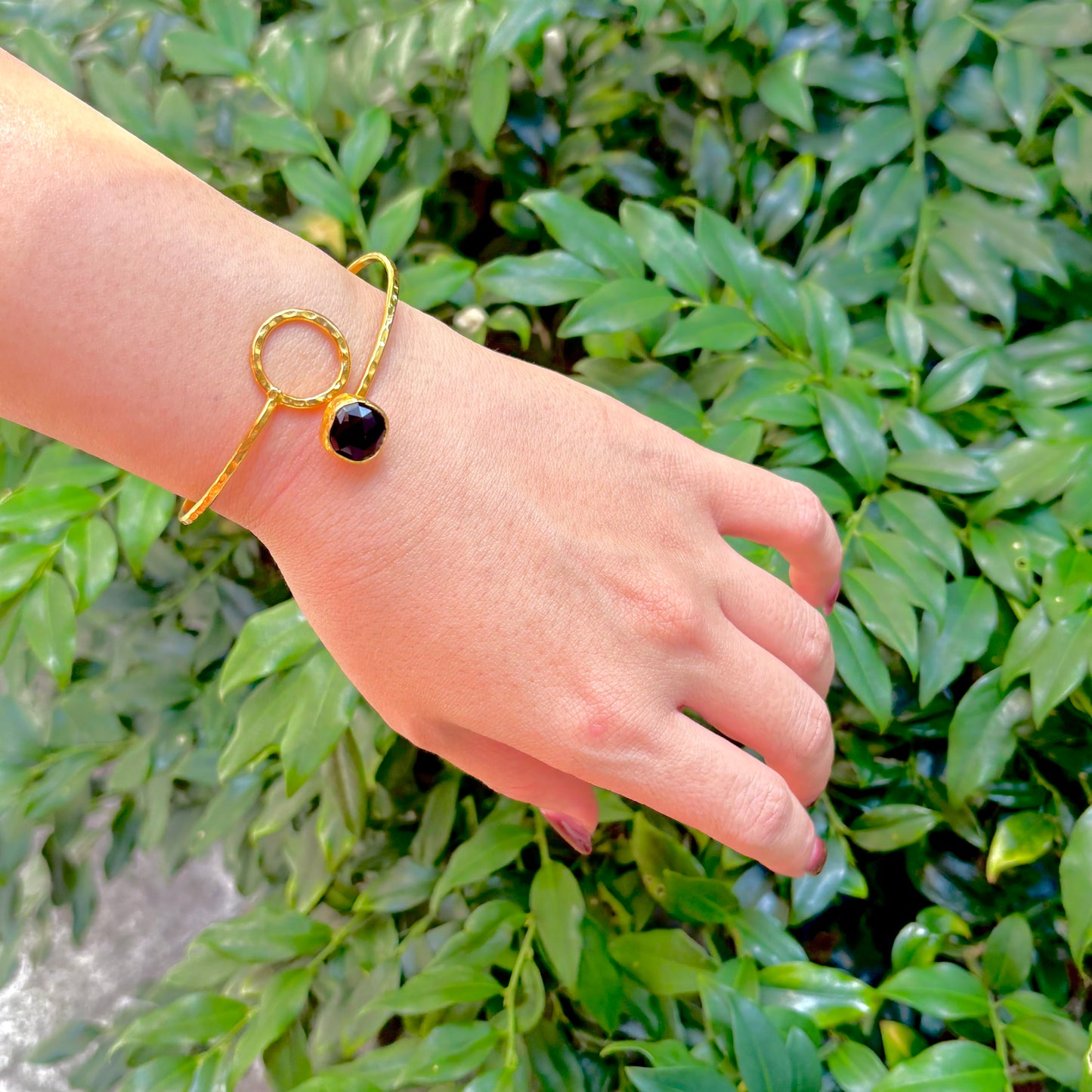 Brass 1stone bangle 3