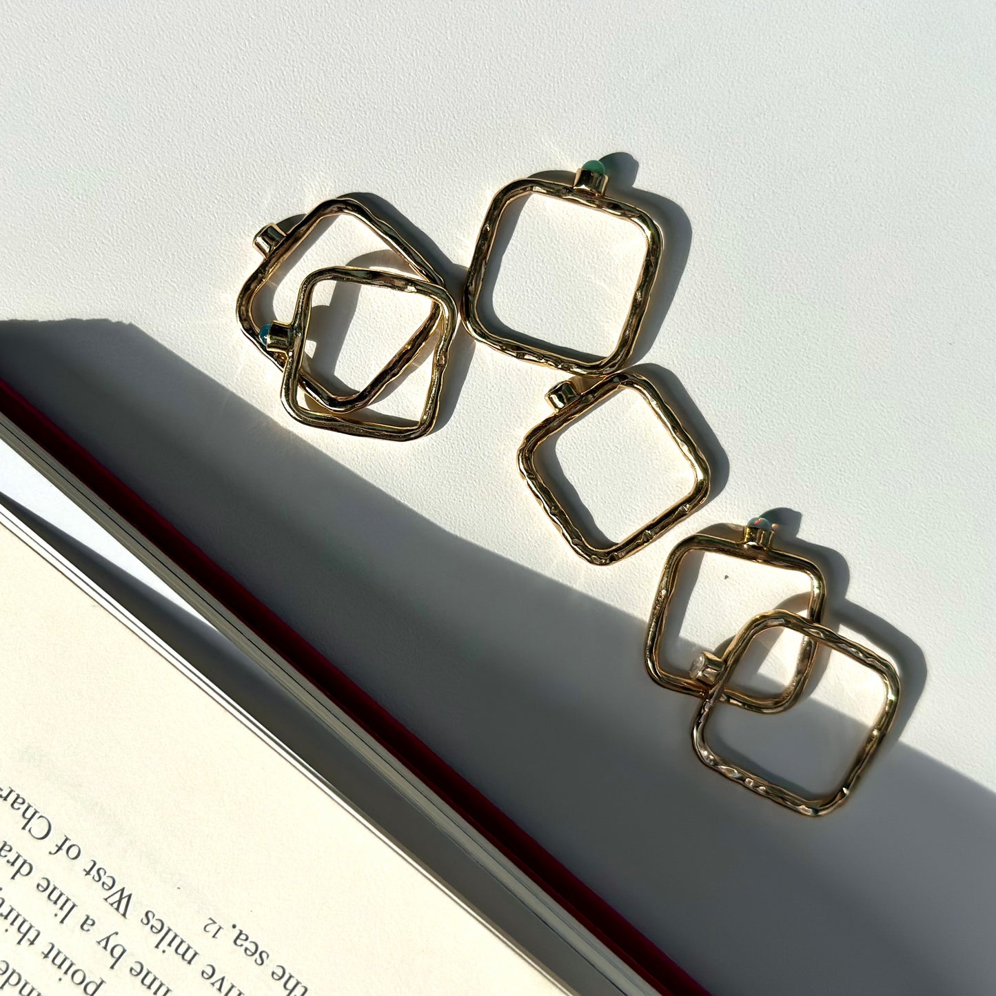 Brass square petit ring 2