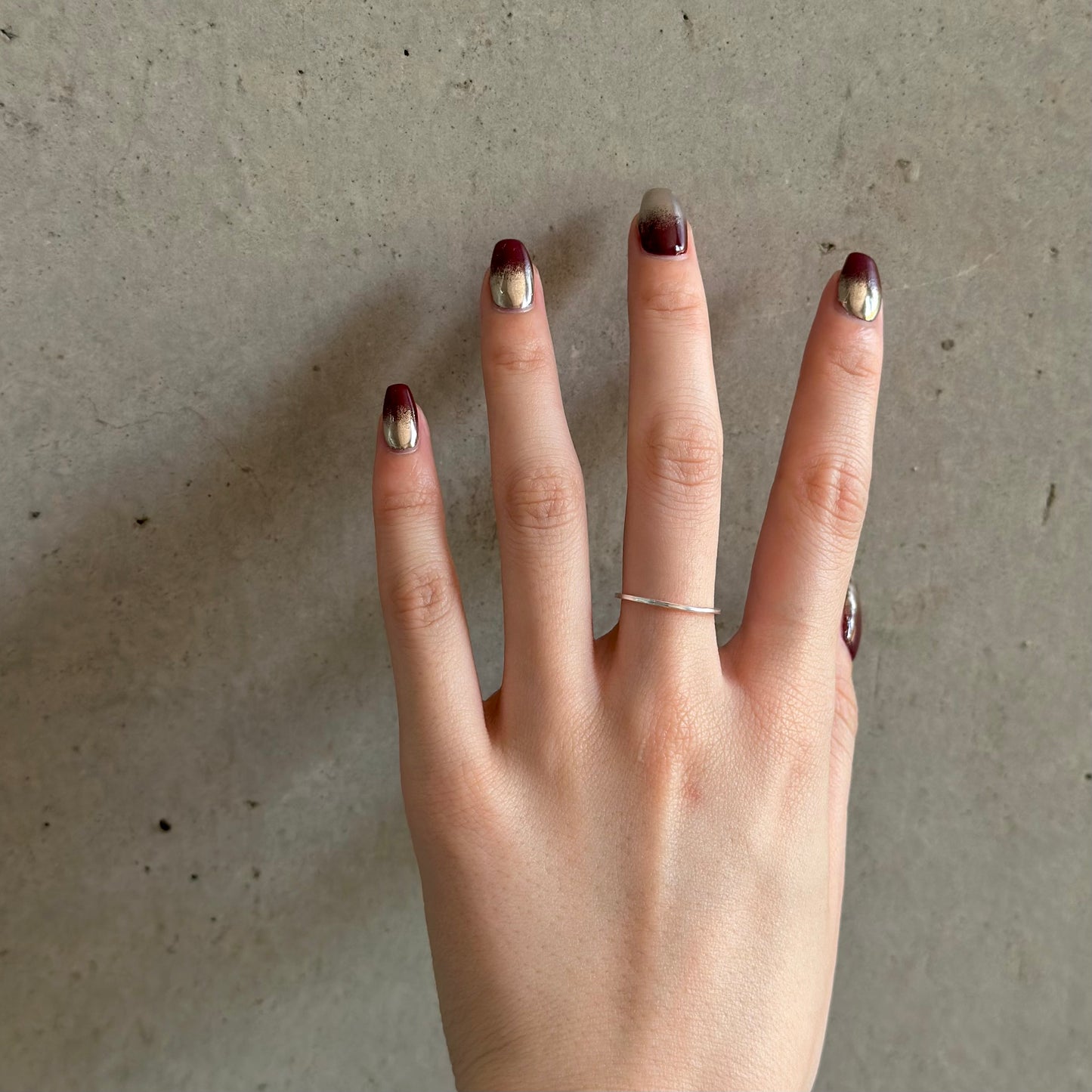 Silver925 plain ring 75