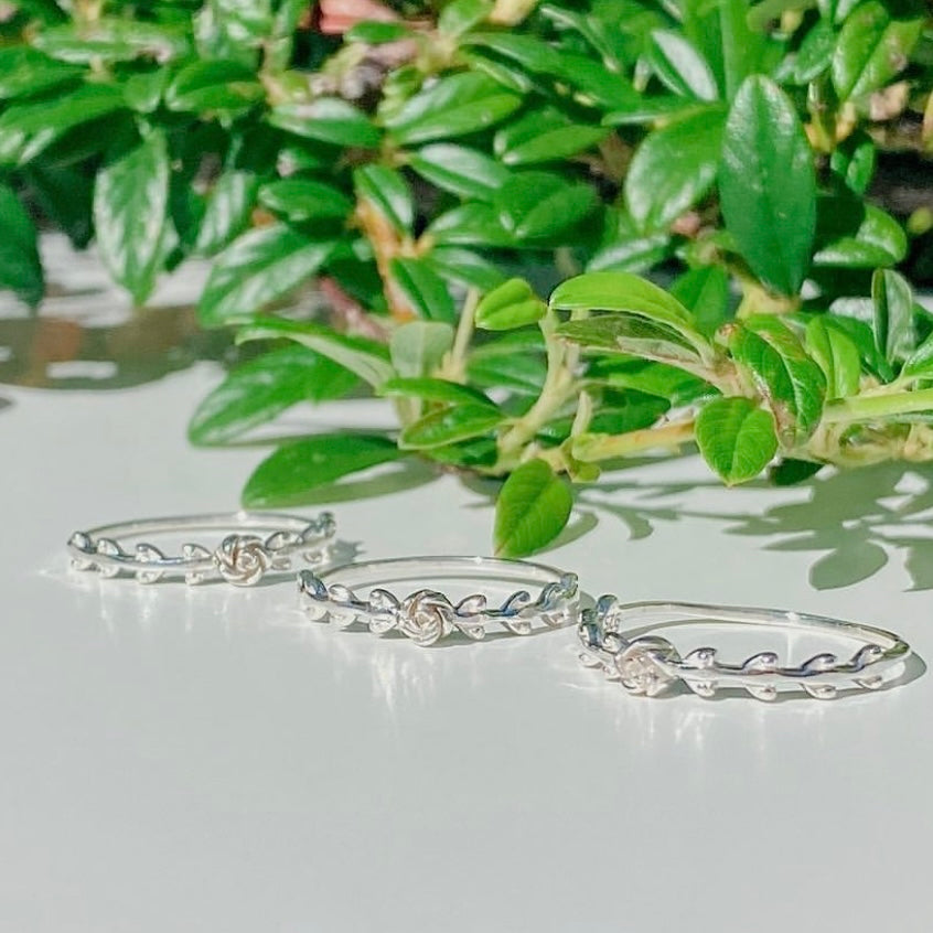 Flower plain ring 4