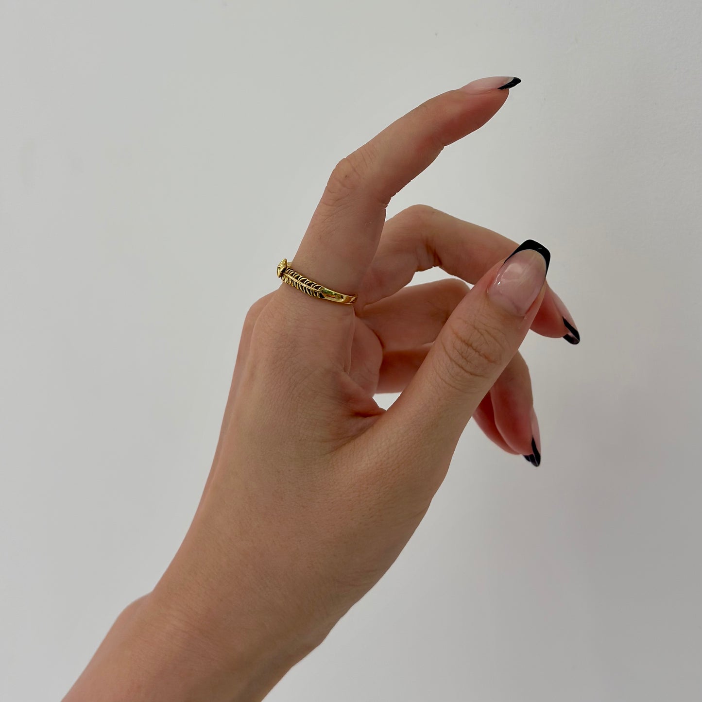 Brass star plain ring 8