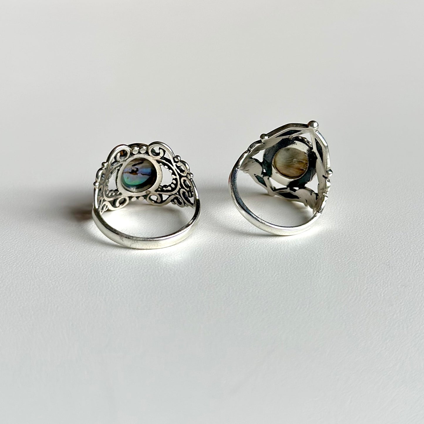 Abalone shell ring